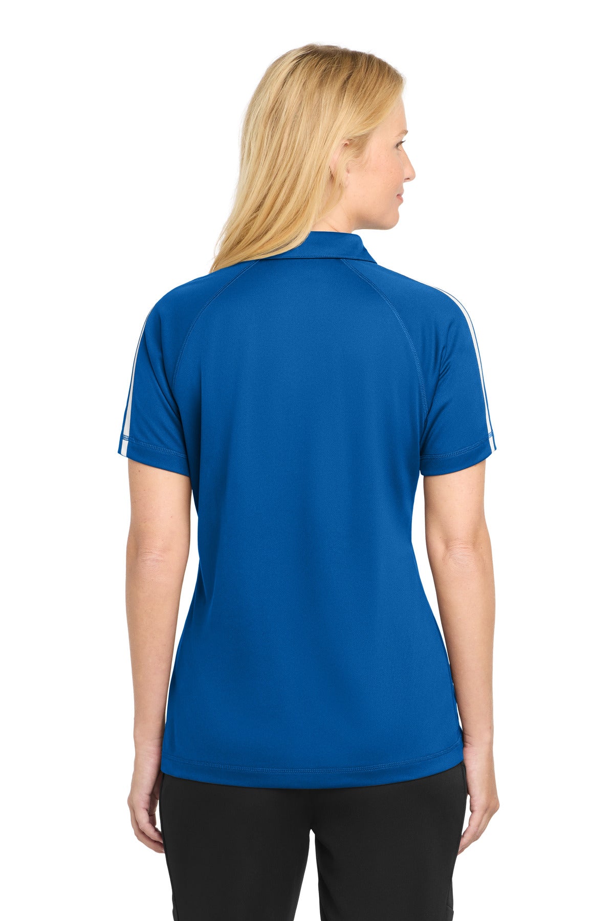 Sport-Tek Women's PosiCharge Micro-Mesh Colorblock Polo - True Royal/ White