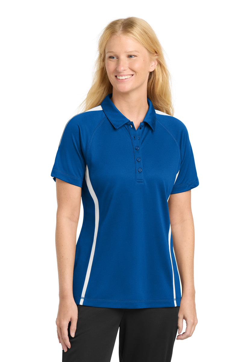 Sport-Tek Women's PosiCharge Micro-Mesh Colorblock Polo - True Royal/ White