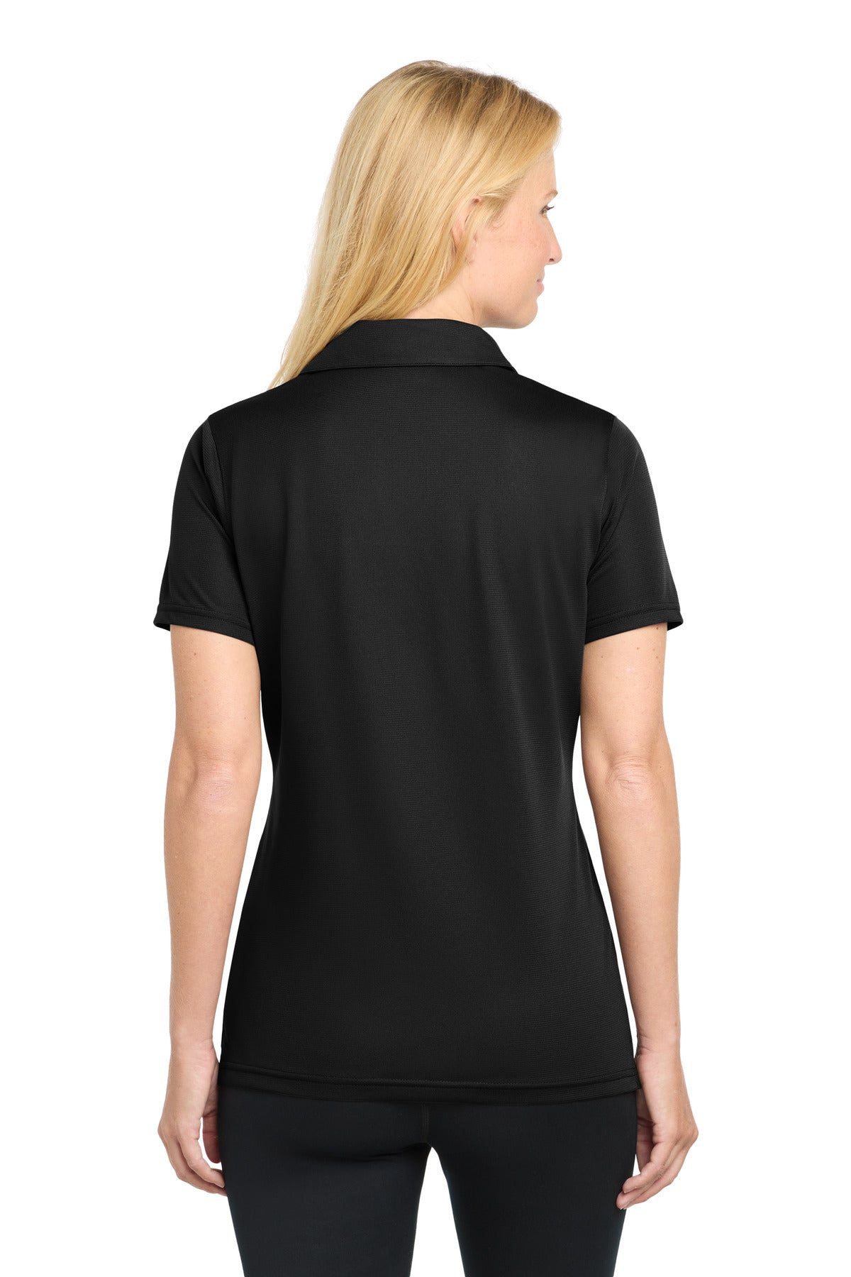 Sport-Tek Women's PosiCharge Active Textured Polo - Black