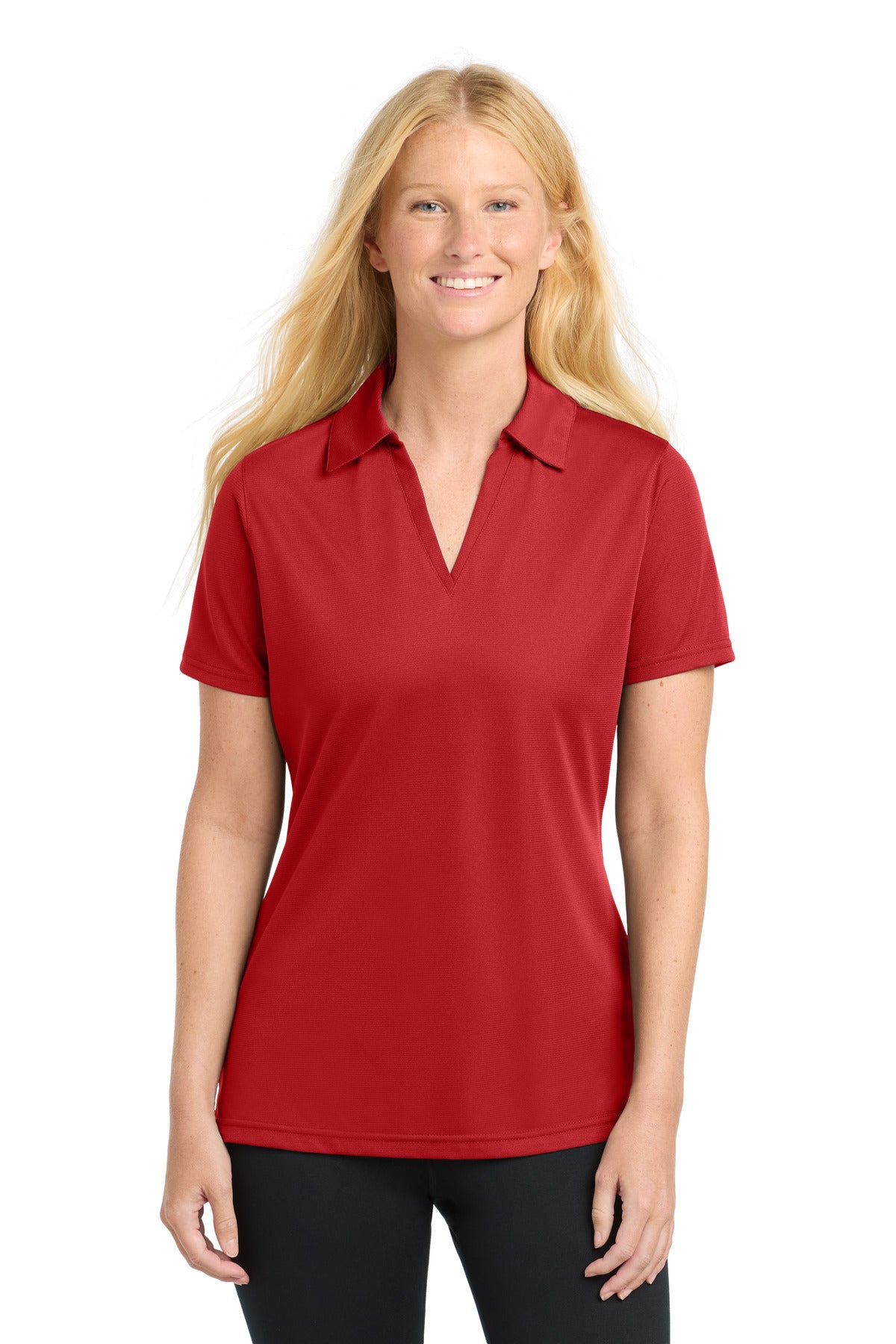 Sport-Tek Women's PosiCharge Active Textured Polo - True Red