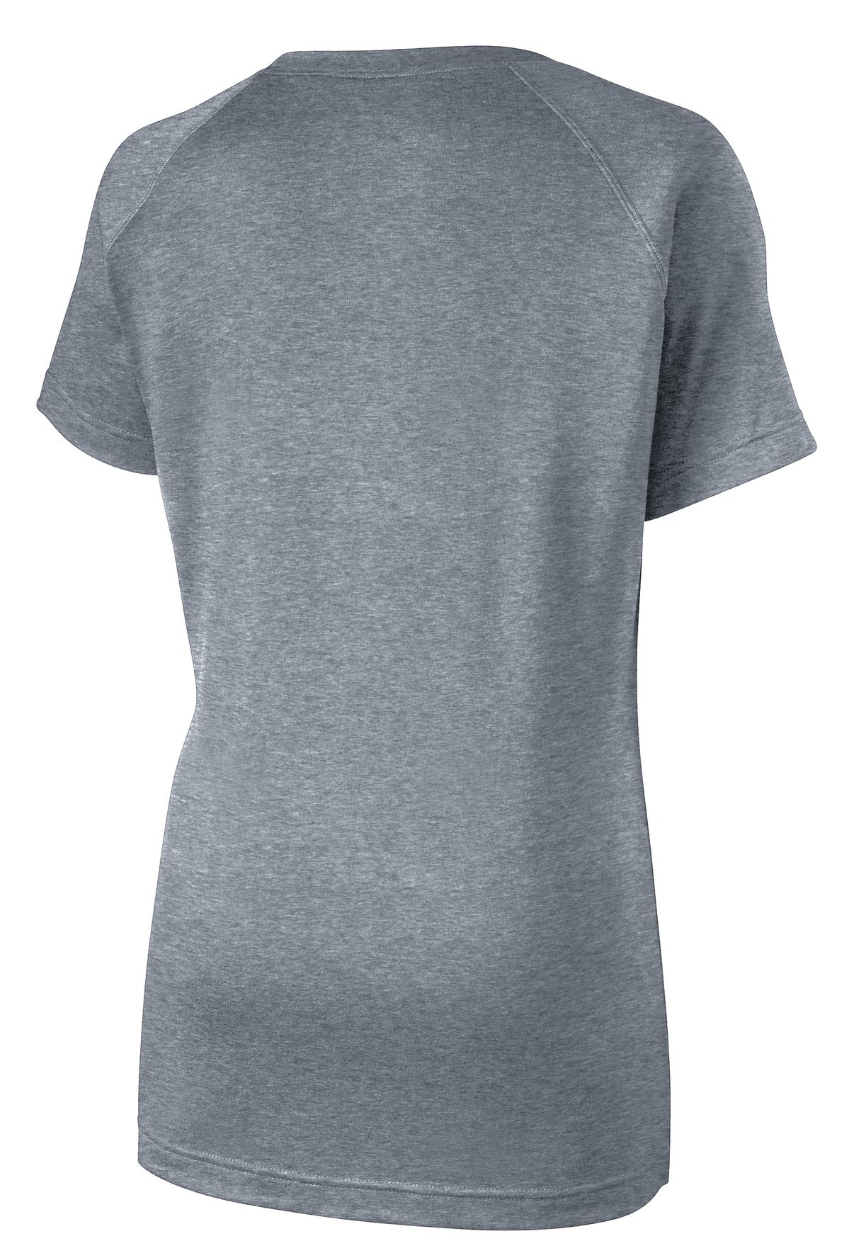 Sport-Tek Women's Ultimate Performance V-Neck - Heather Grey