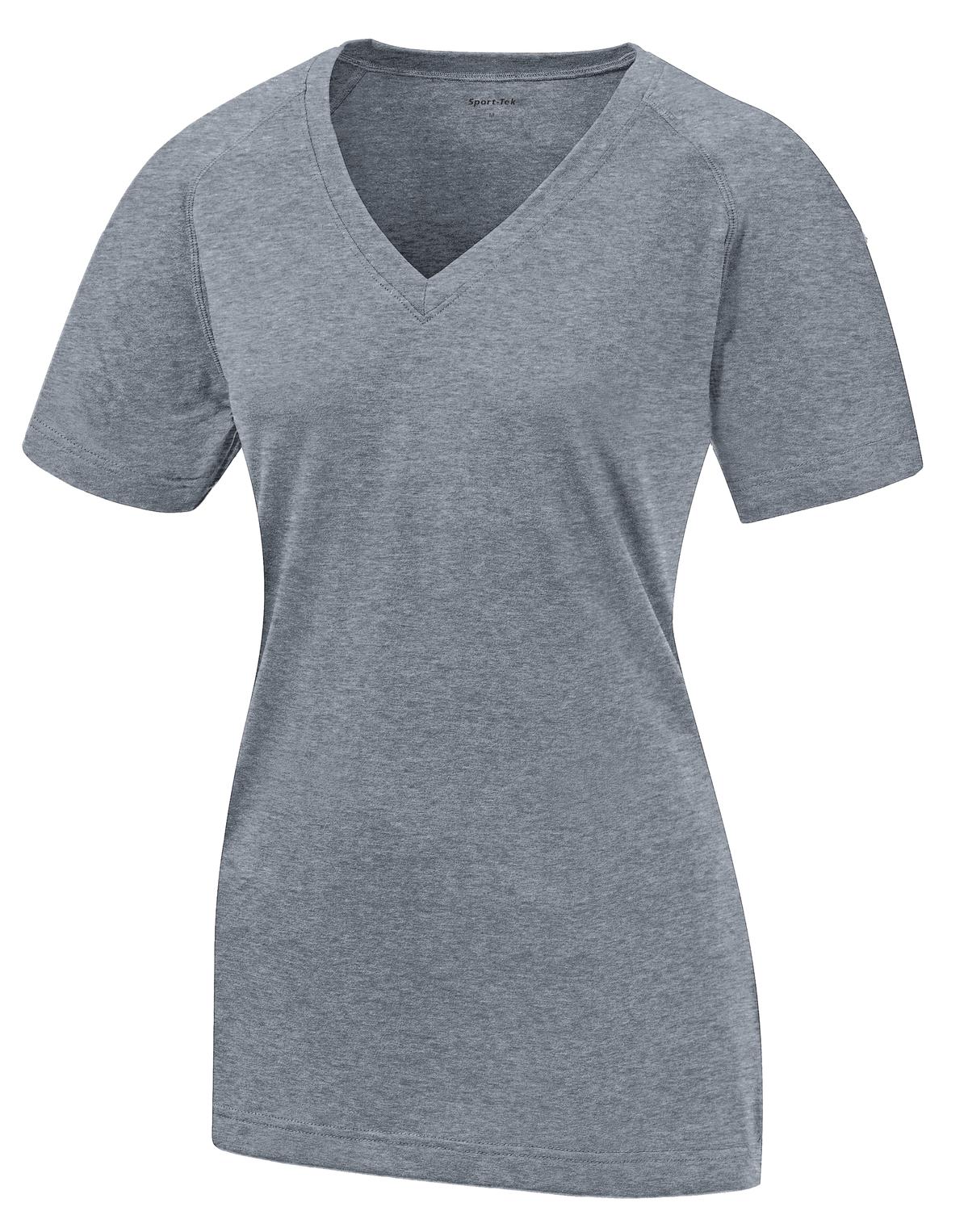 Sport-Tek Women's Ultimate Performance V-Neck - Heather Grey