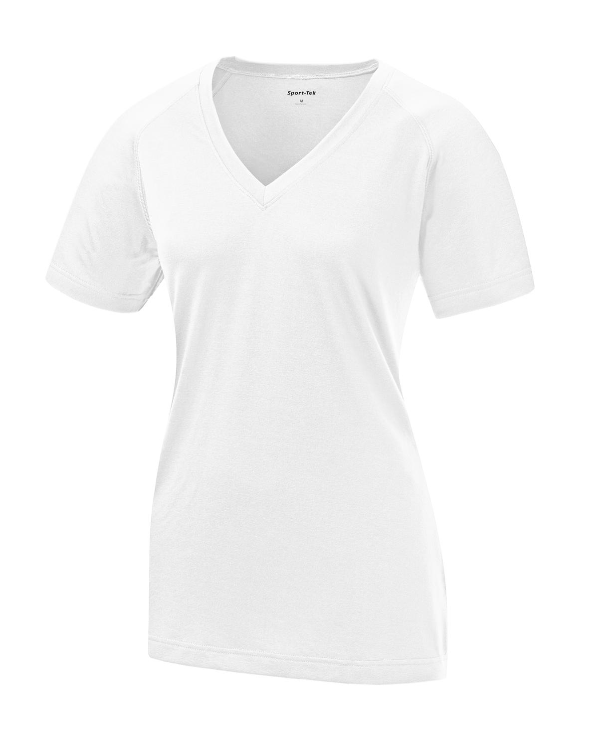 Sport-Tek Women's Ultimate Performance V-Neck - White