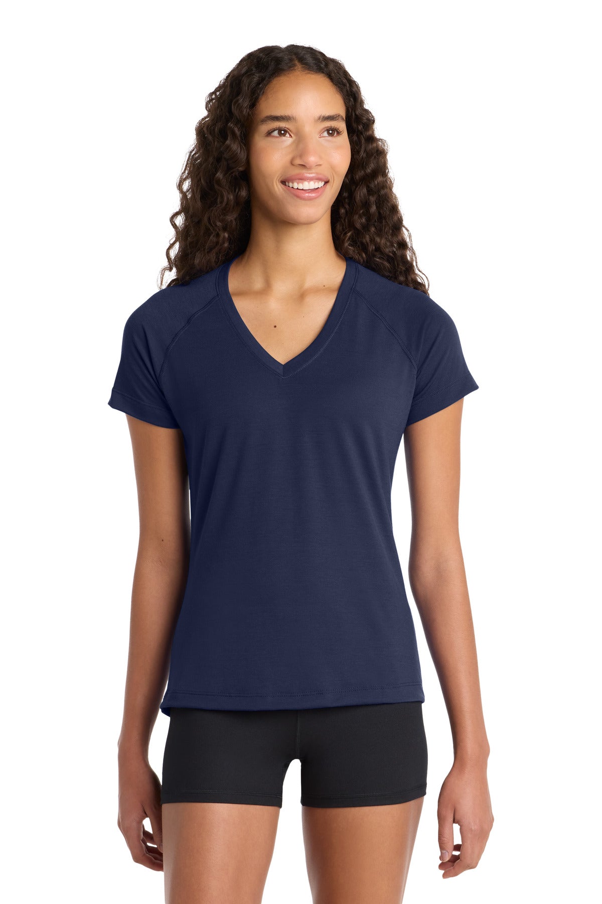 Sport-Tek Women's Ultimate Performance V-Neck - True Navy