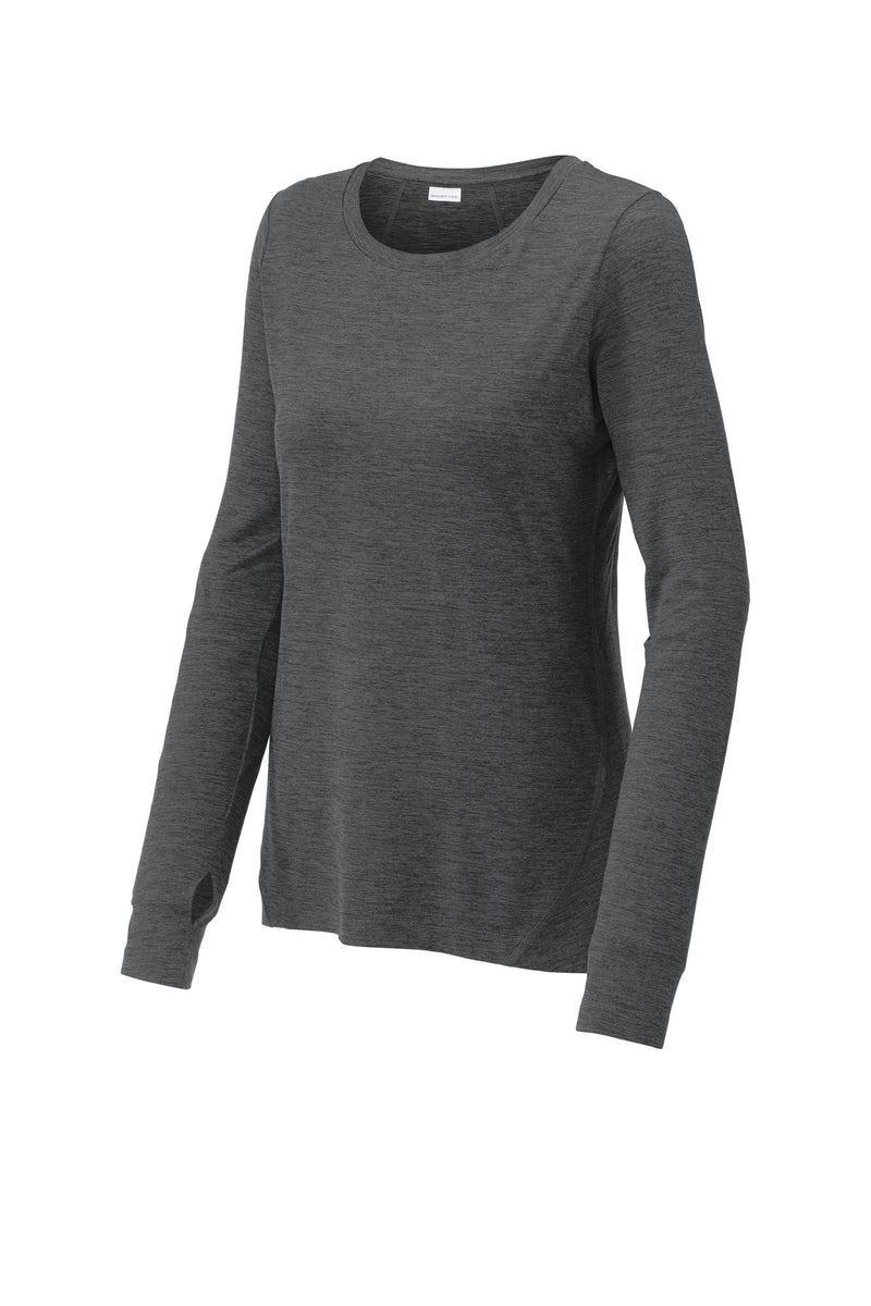 Sport-Tek  Women's Exchange 1.5 Long Sleeve Crew - Graphite Heather