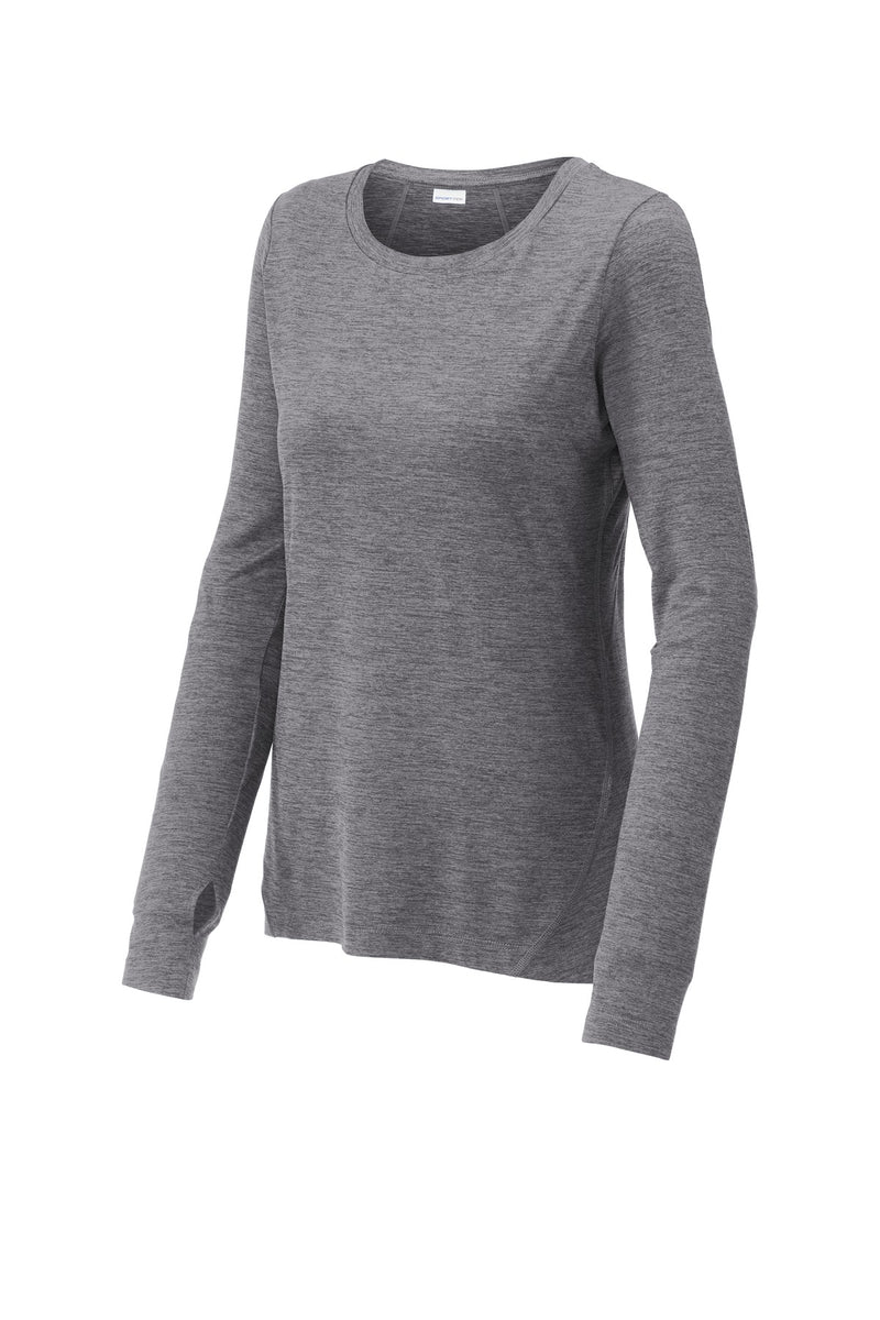 Sport-Tek  Women's Exchange 1.5 Long Sleeve Crew - Grey Heather