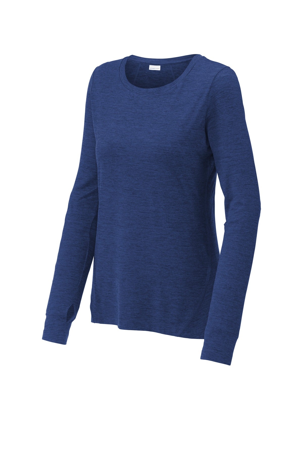Sport-Tek  Women's Exchange 1.5 Long Sleeve Crew - True Royal Heather