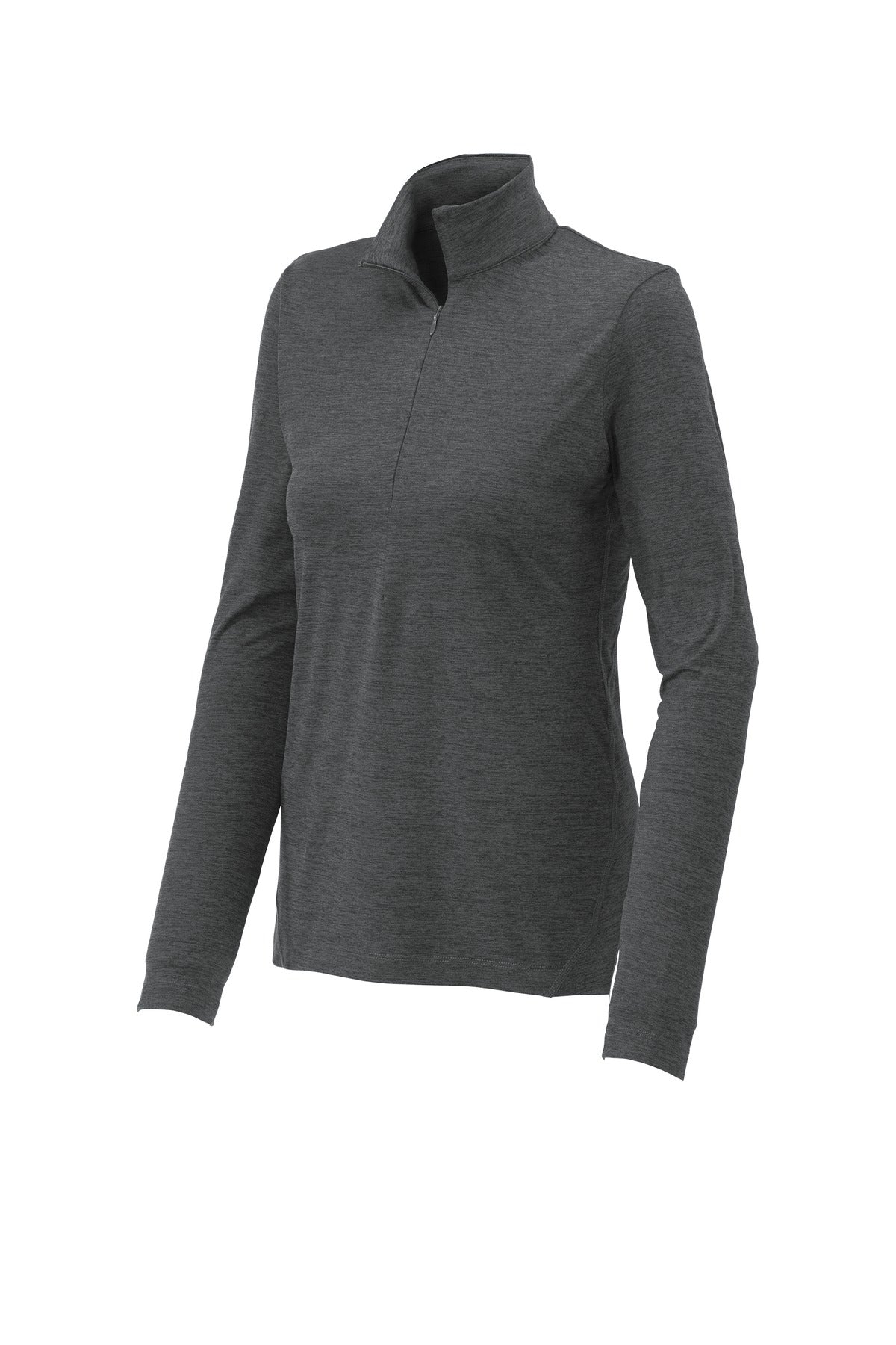 Sport-Tek Women's Exchange 1.5 Long Sleeve 1/2-Zip - Graphite Heather