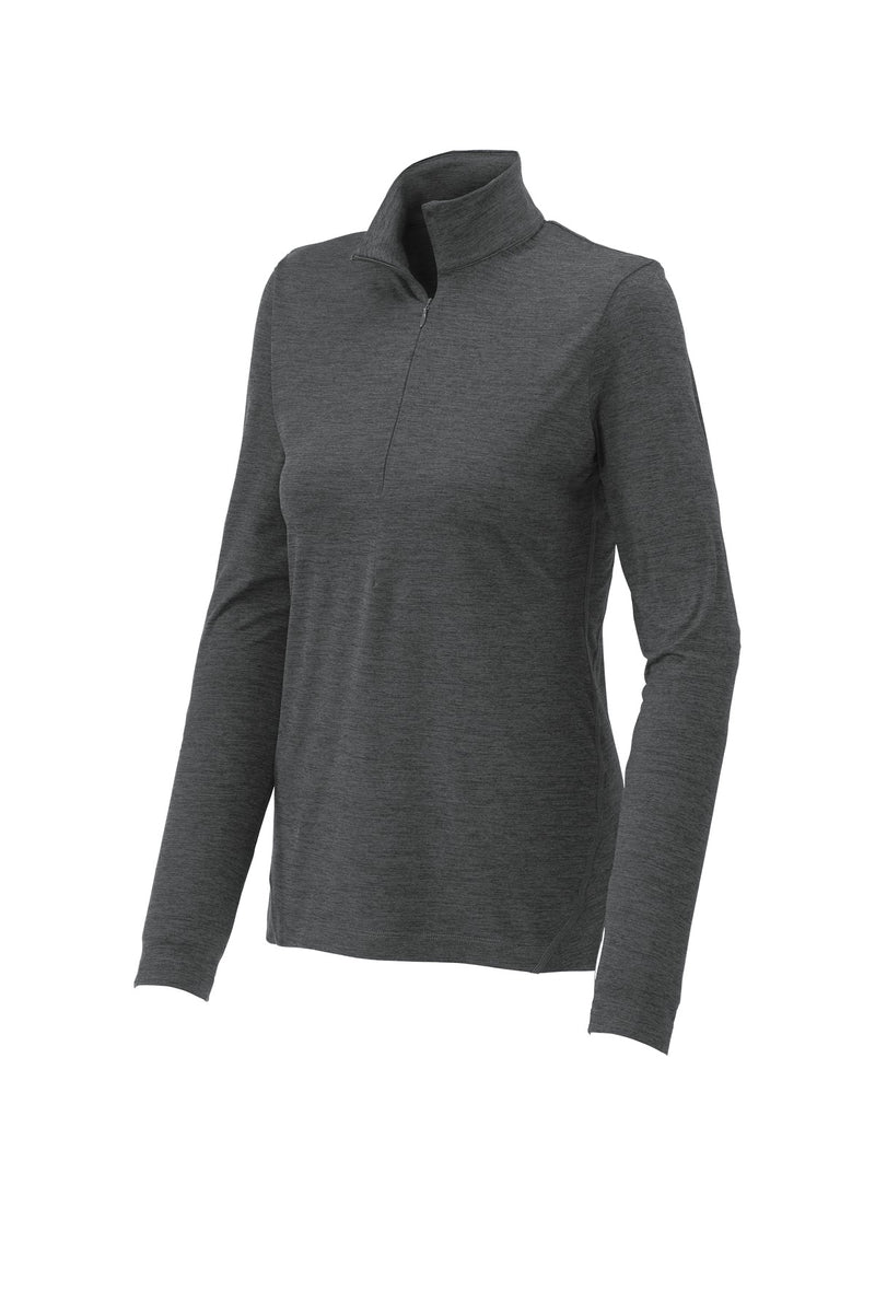 Sport-Tek Women's Exchange 1.5 Long Sleeve 1/2-Zip - Graphite Heather