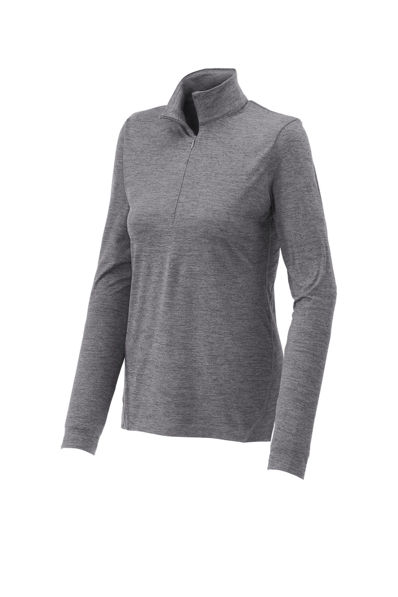Sport-Tek Women's Exchange 1.5 Long Sleeve 1/2-Zip - Grey Heather