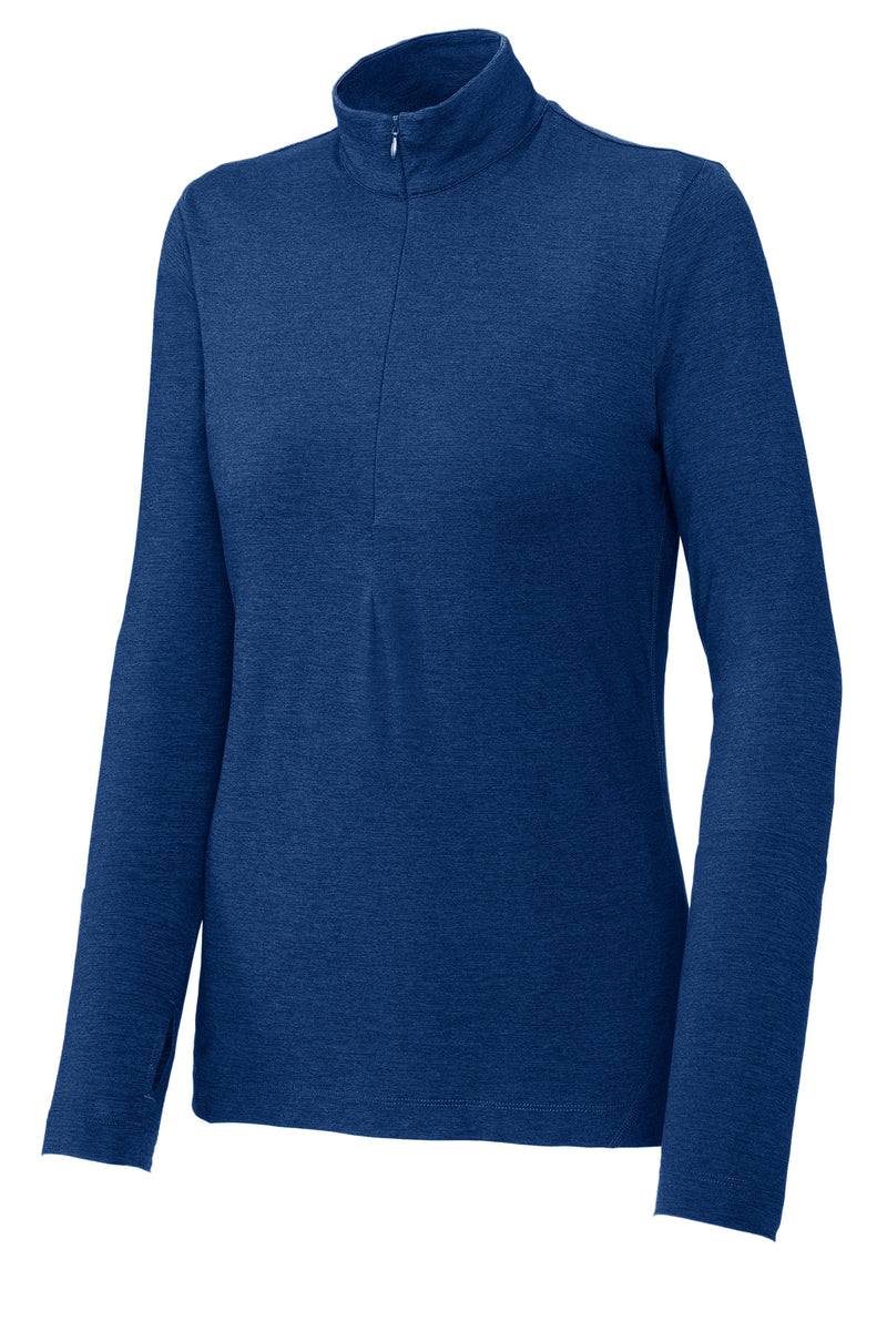 Sport-Tek Women's Exchange 1.5 Long Sleeve 1/2-Zip - True Royal Heather