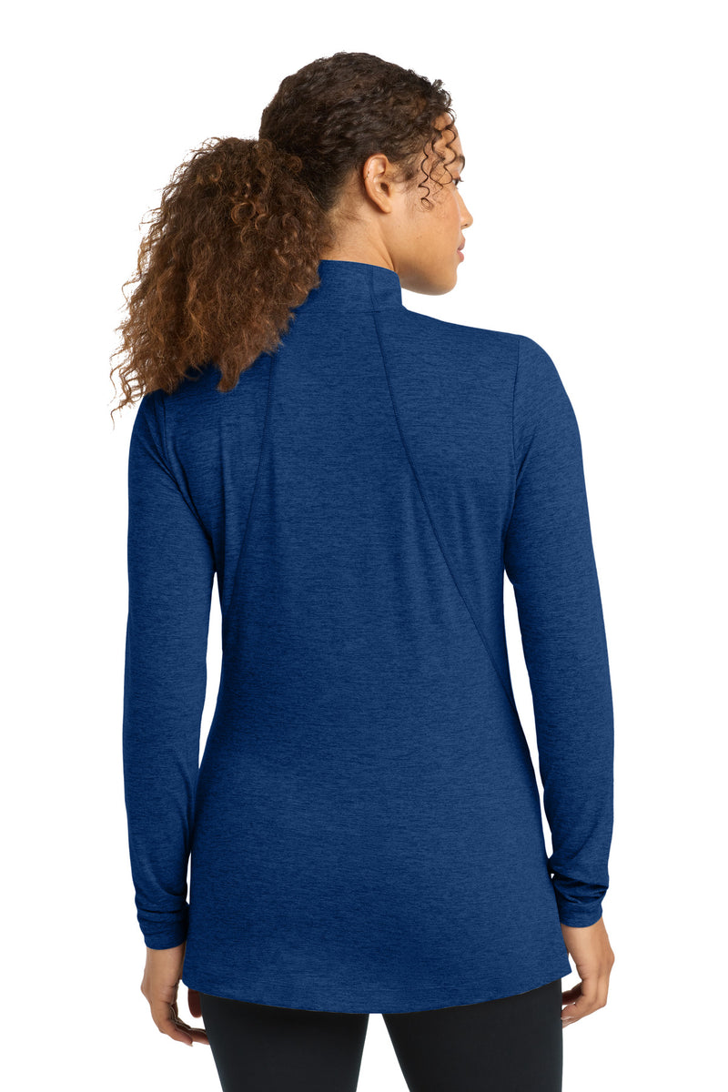 Sport-Tek Women's Exchange 1.5 Long Sleeve 1/2-Zip - True Royal Heather