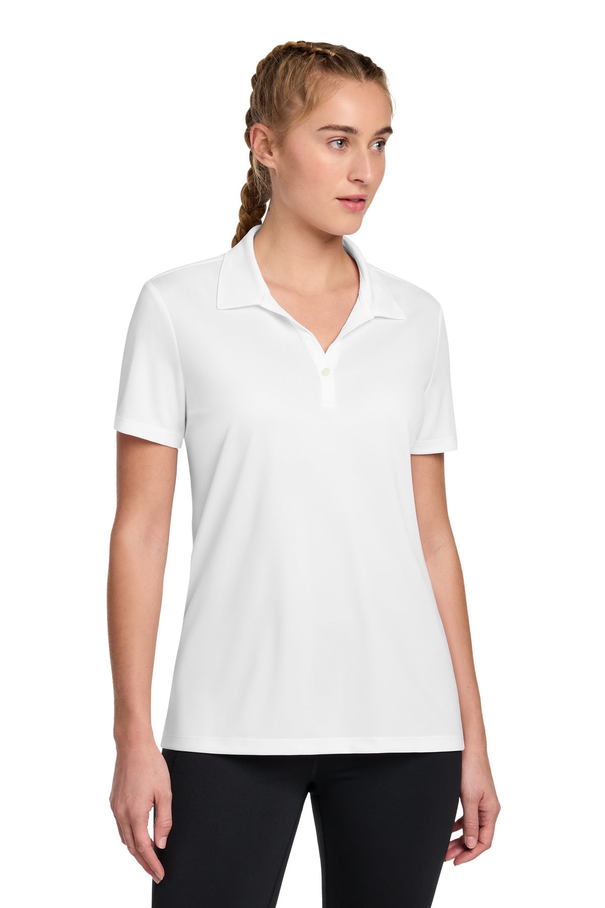 Sport-Tek Women's UV Micropique Polo - White