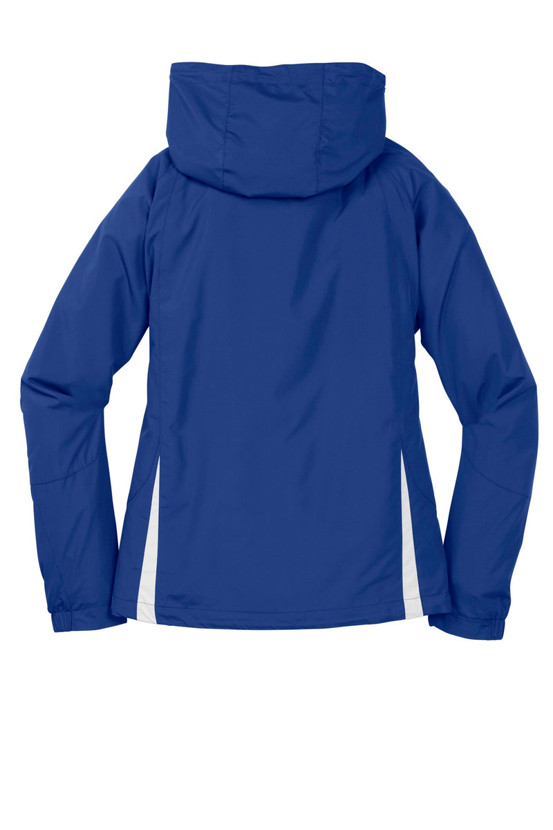 Sport-Tek Women's Colorblock Hooded Raglan Jacket - True Royal/ White