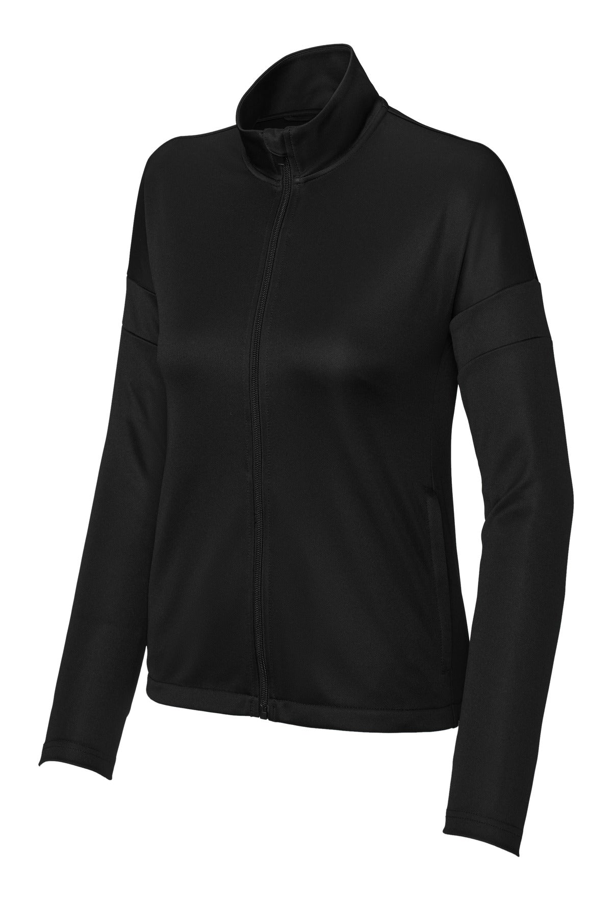 Sport-Tek Women's Travel Full-Zip Jacket - Black/ Black