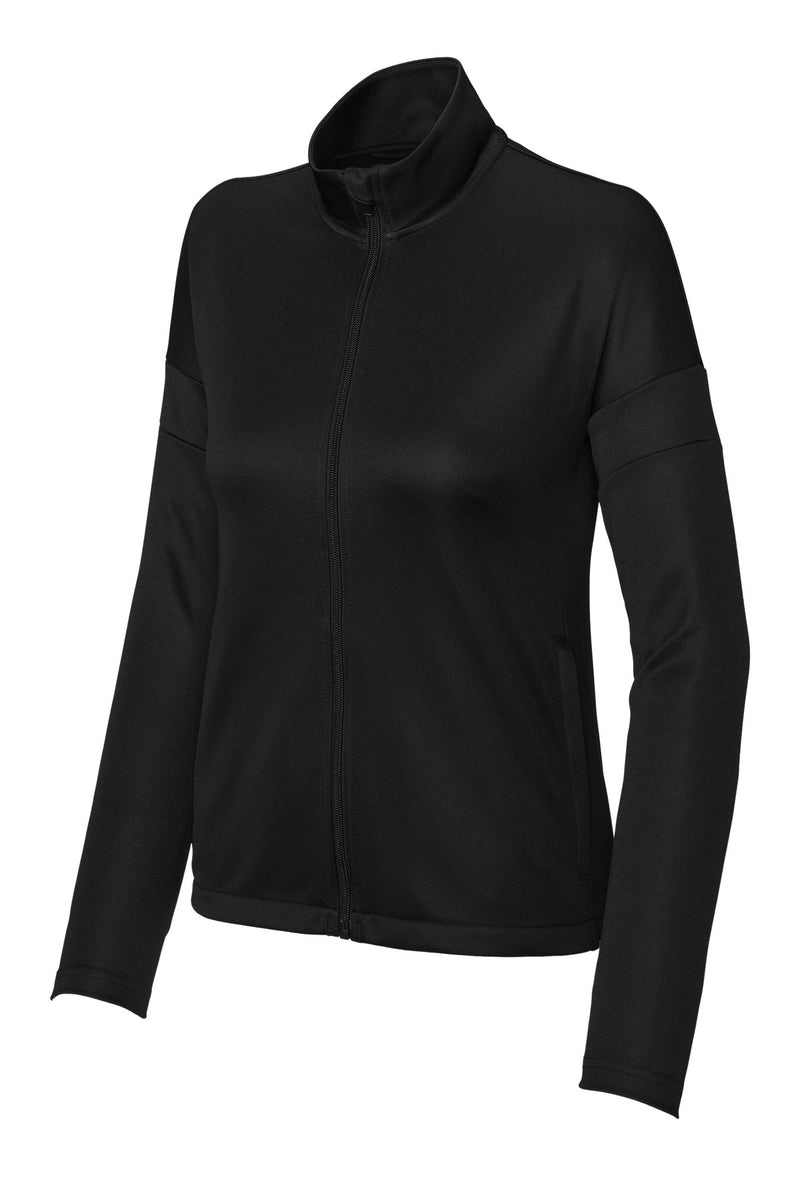 Sport-Tek Women's Travel Full-Zip Jacket - Black/ Black