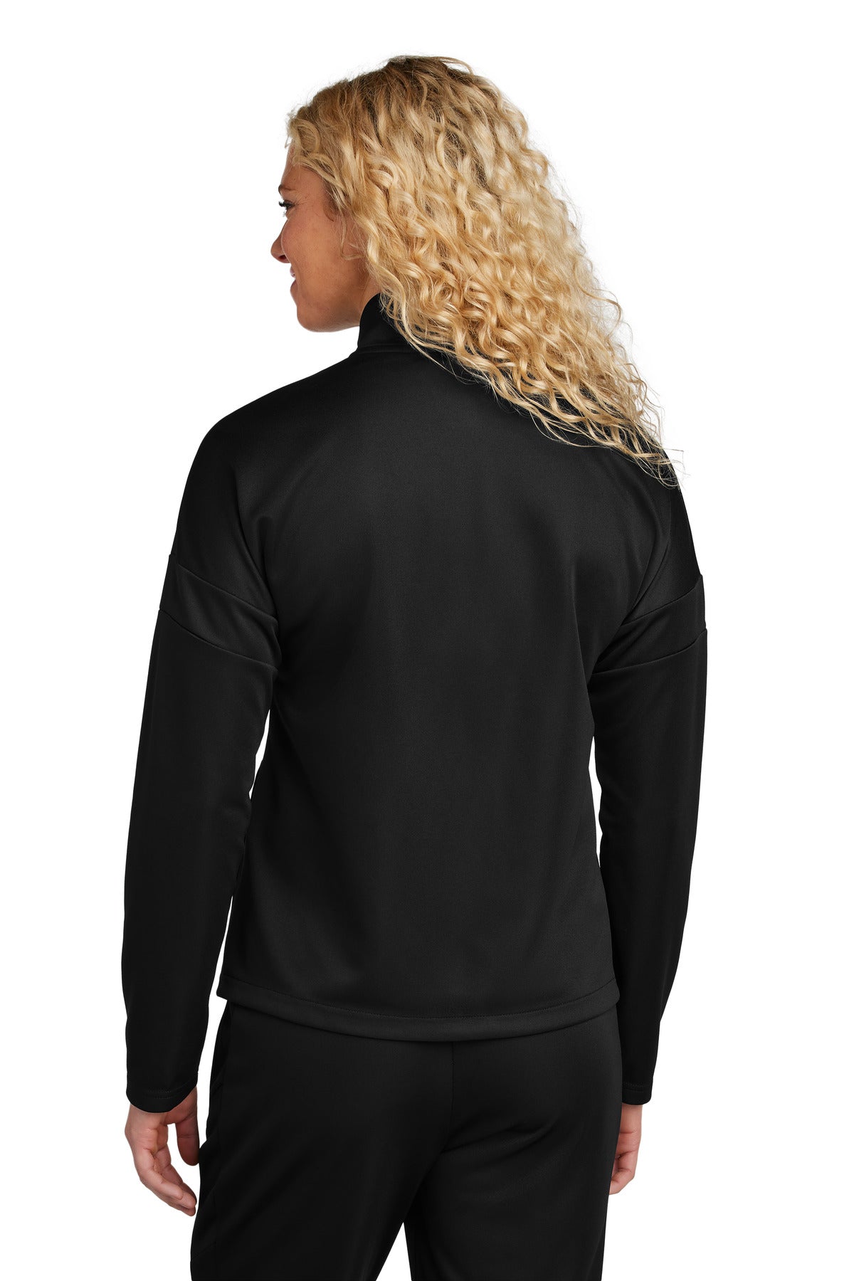 Sport-Tek Women's Travel Full-Zip Jacket - Black/ Black