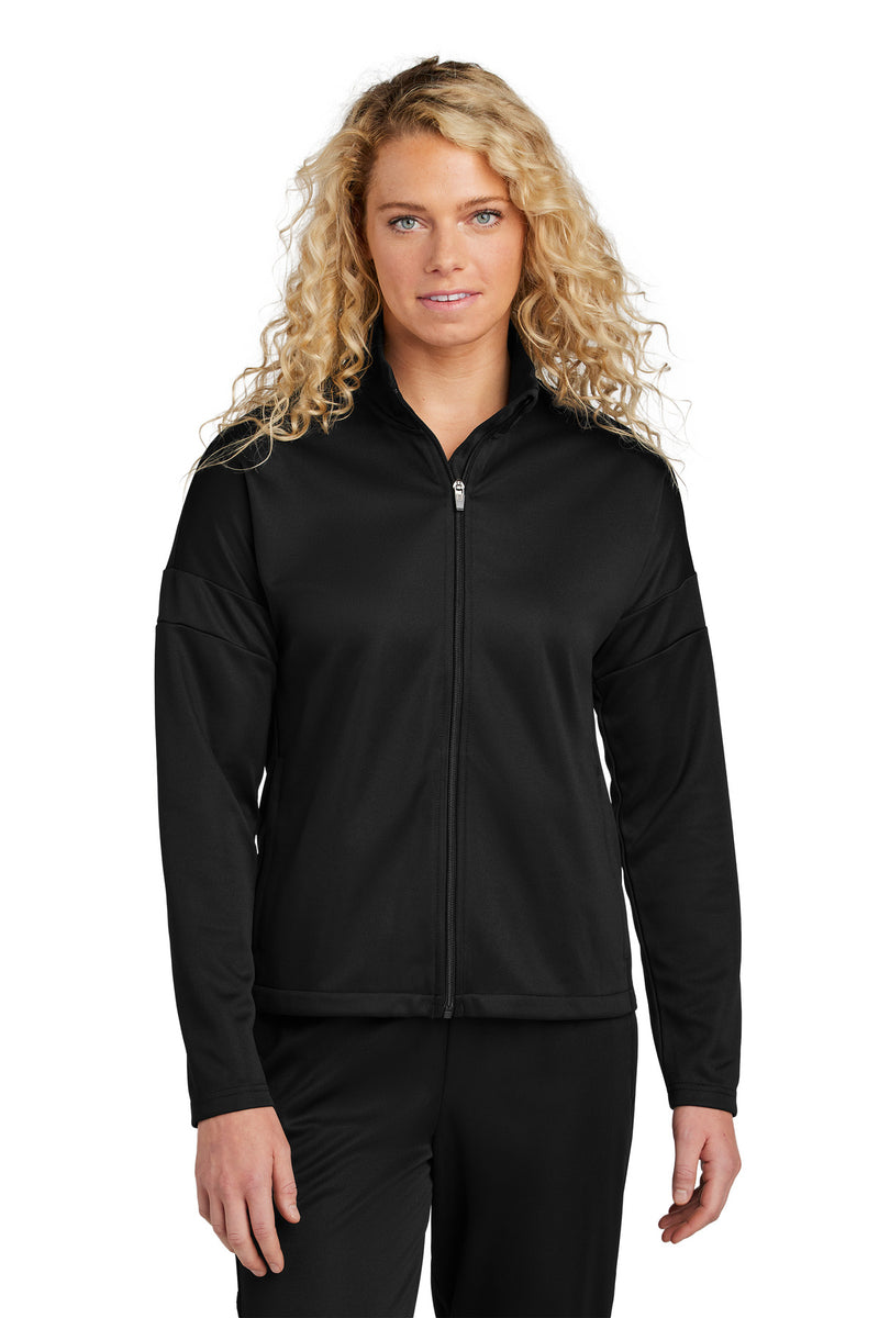 Sport-Tek Women's Travel Full-Zip Jacket - Black/ Black