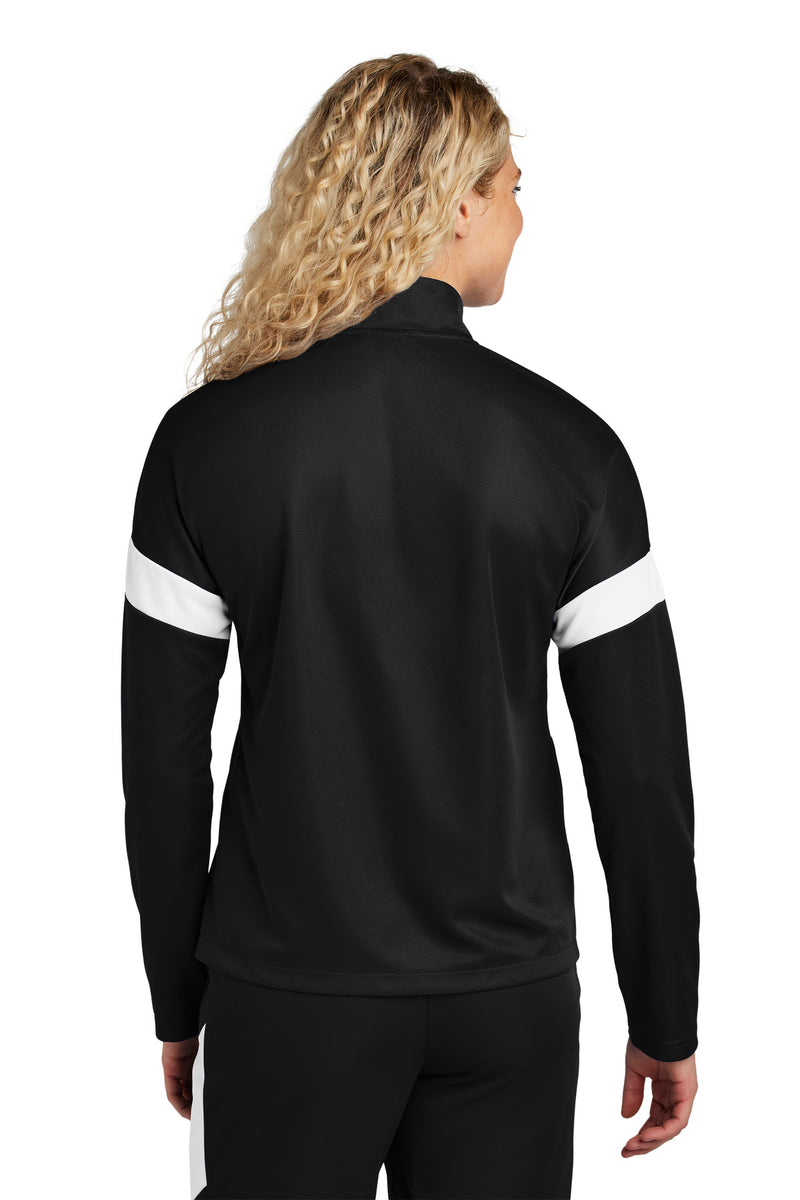 Sport-Tek Women's Travel Full-Zip Jacket - Black/ White