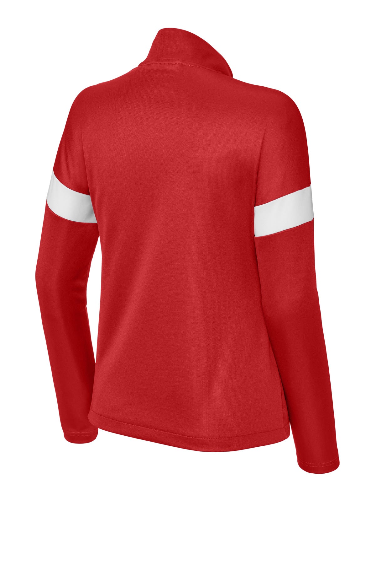 Sport-Tek Women's Travel Full-Zip Jacket - Deep Red/ White