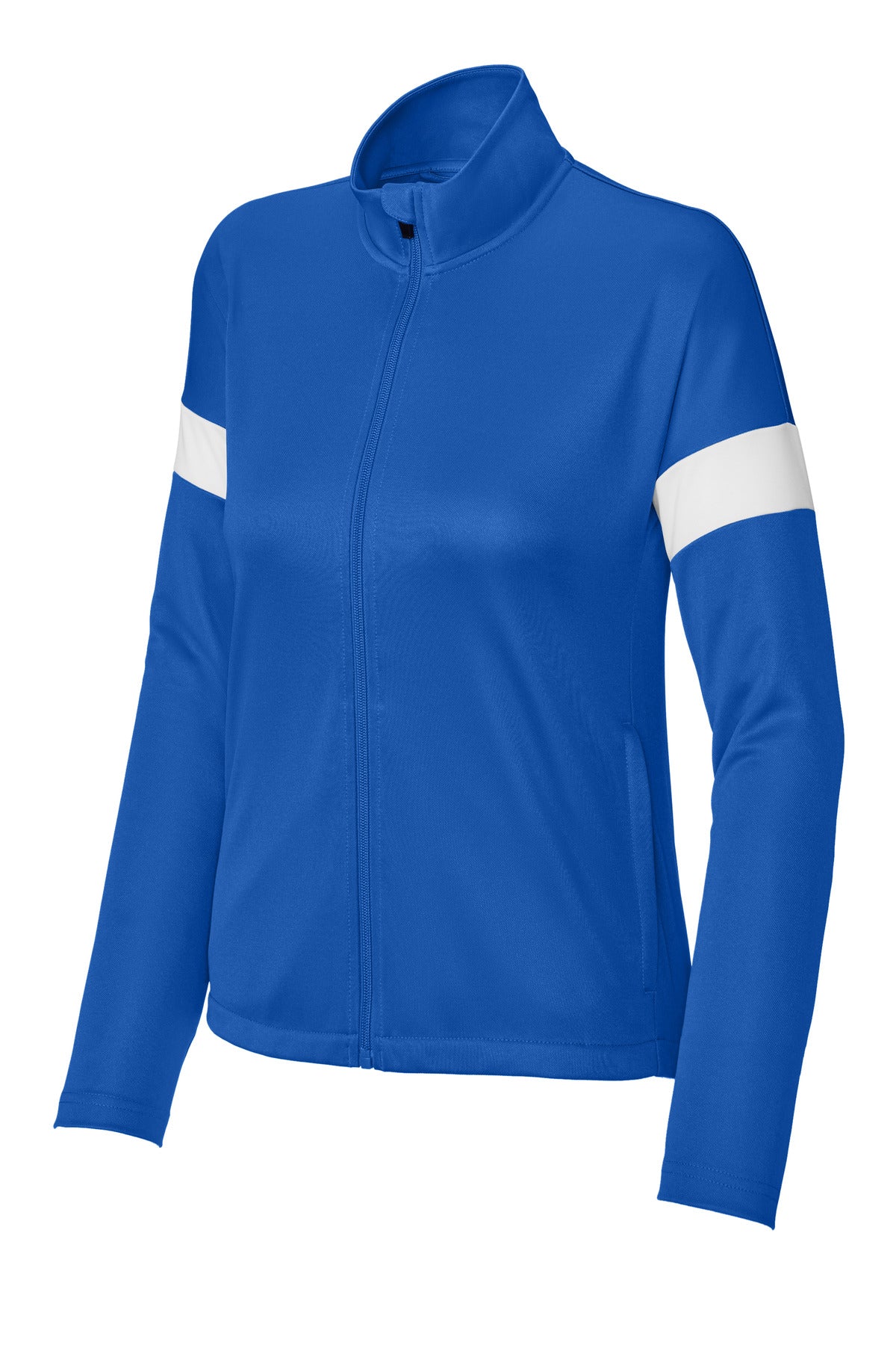 Sport-Tek Women's Travel Full-Zip Jacket - True Royal/ White