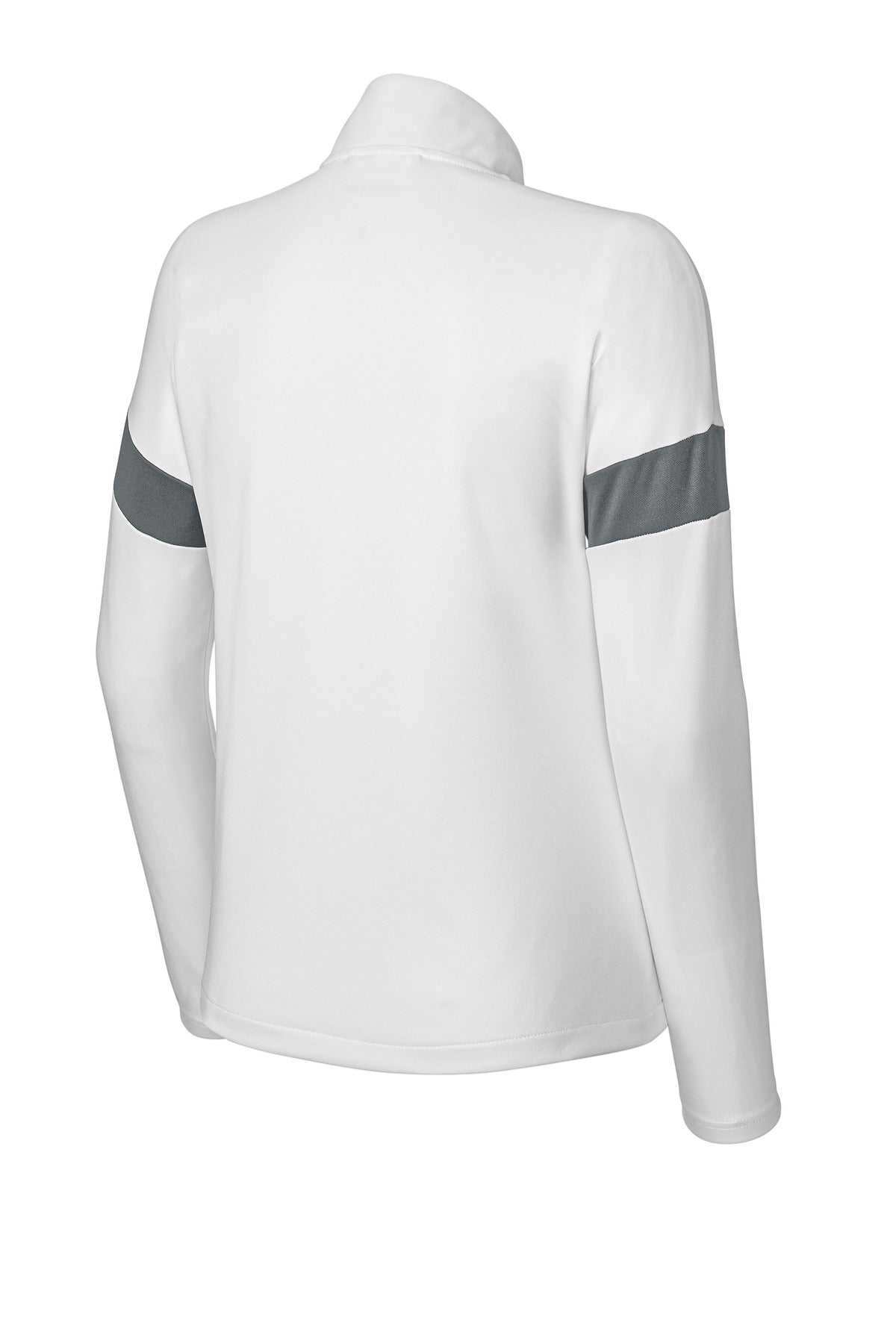 Sport-Tek Women's Travel Full-Zip Jacket - White/ Iron Grey