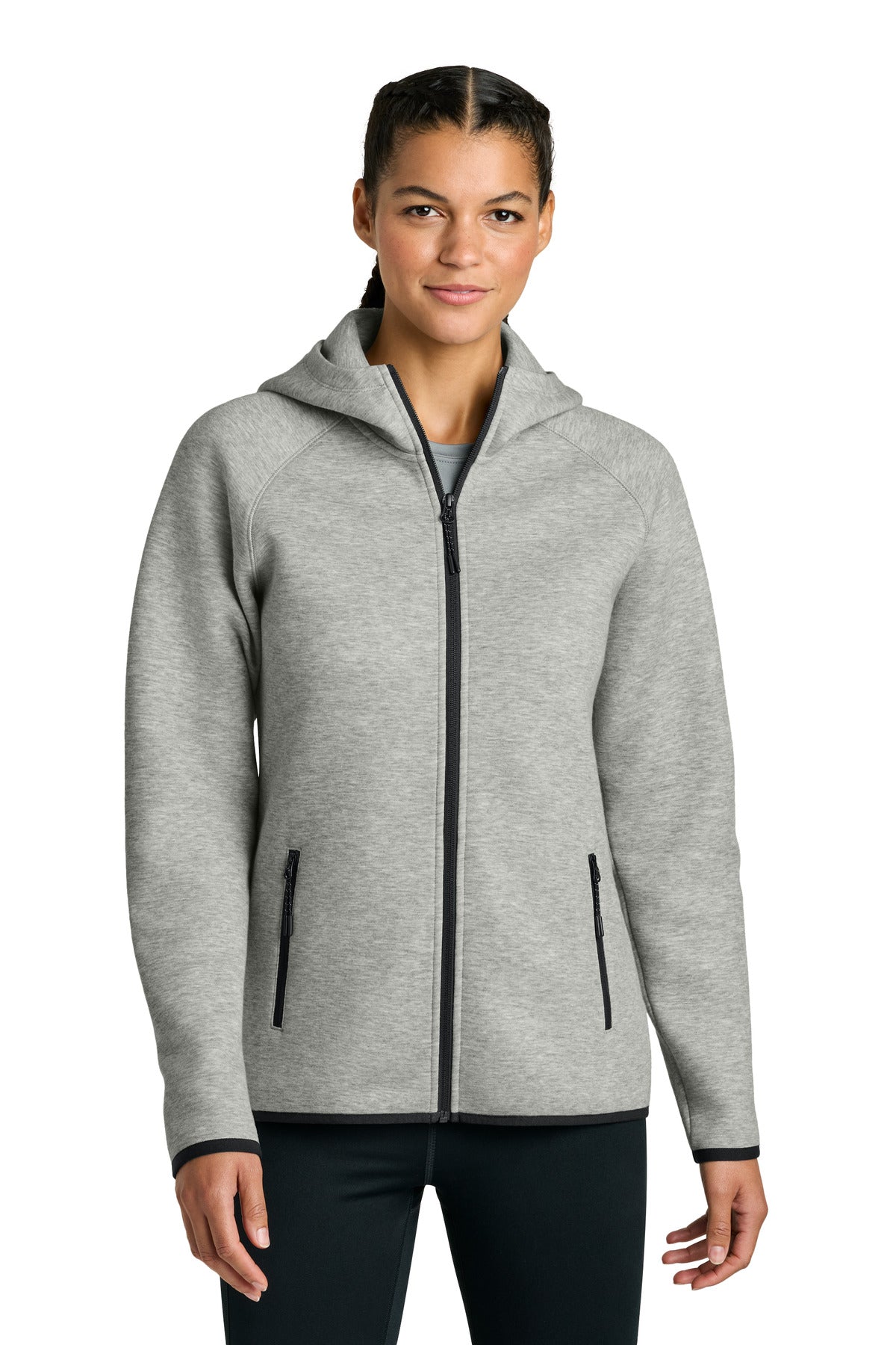 Sport-Tek Women's Phenom Full-Zip Hoodie - Athletic Heather
