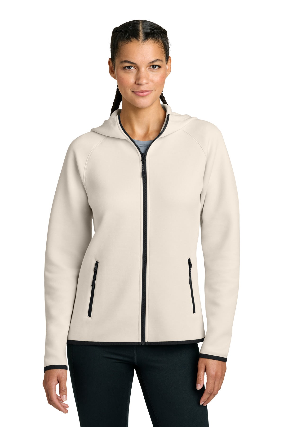 Sport-Tek Women's Phenom Full-Zip Hoodie - Ecru