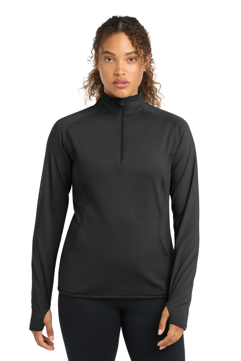 Sport-Tek Women's Sport-Wick Stretch 1/4-Zip Pullover - Charcoal Grey