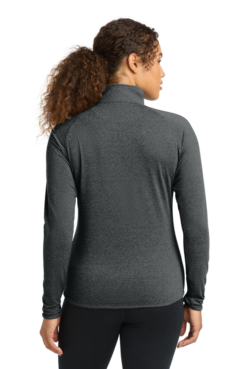 Sport-Tek Women's Sport-Wick Stretch 1/4-Zip Pullover - Charcoal Grey Heather