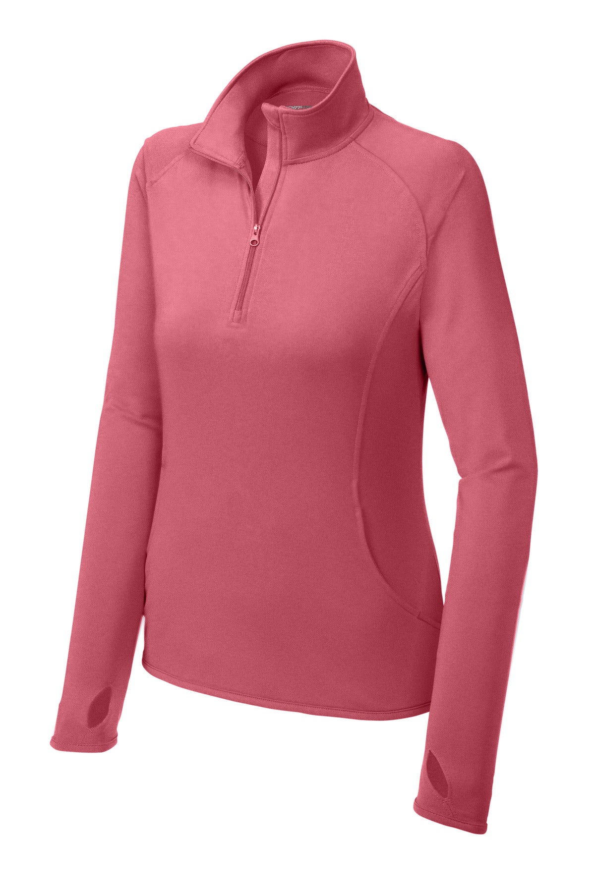 Sport-Tek Women's Sport-Wick Stretch 1/4-Zip Pullover - Dusty Rose