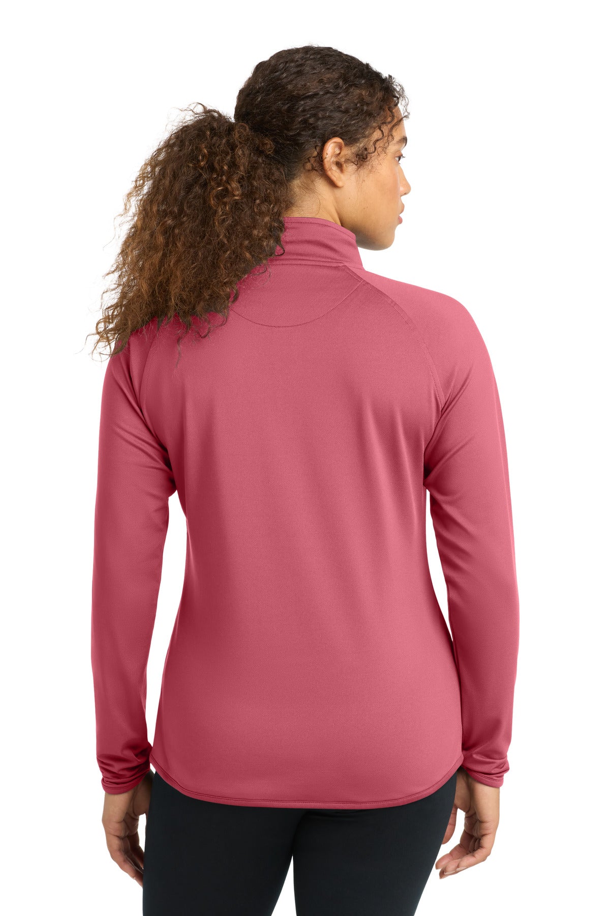 Sport-Tek Women's Sport-Wick Stretch 1/4-Zip Pullover - Dusty Rose