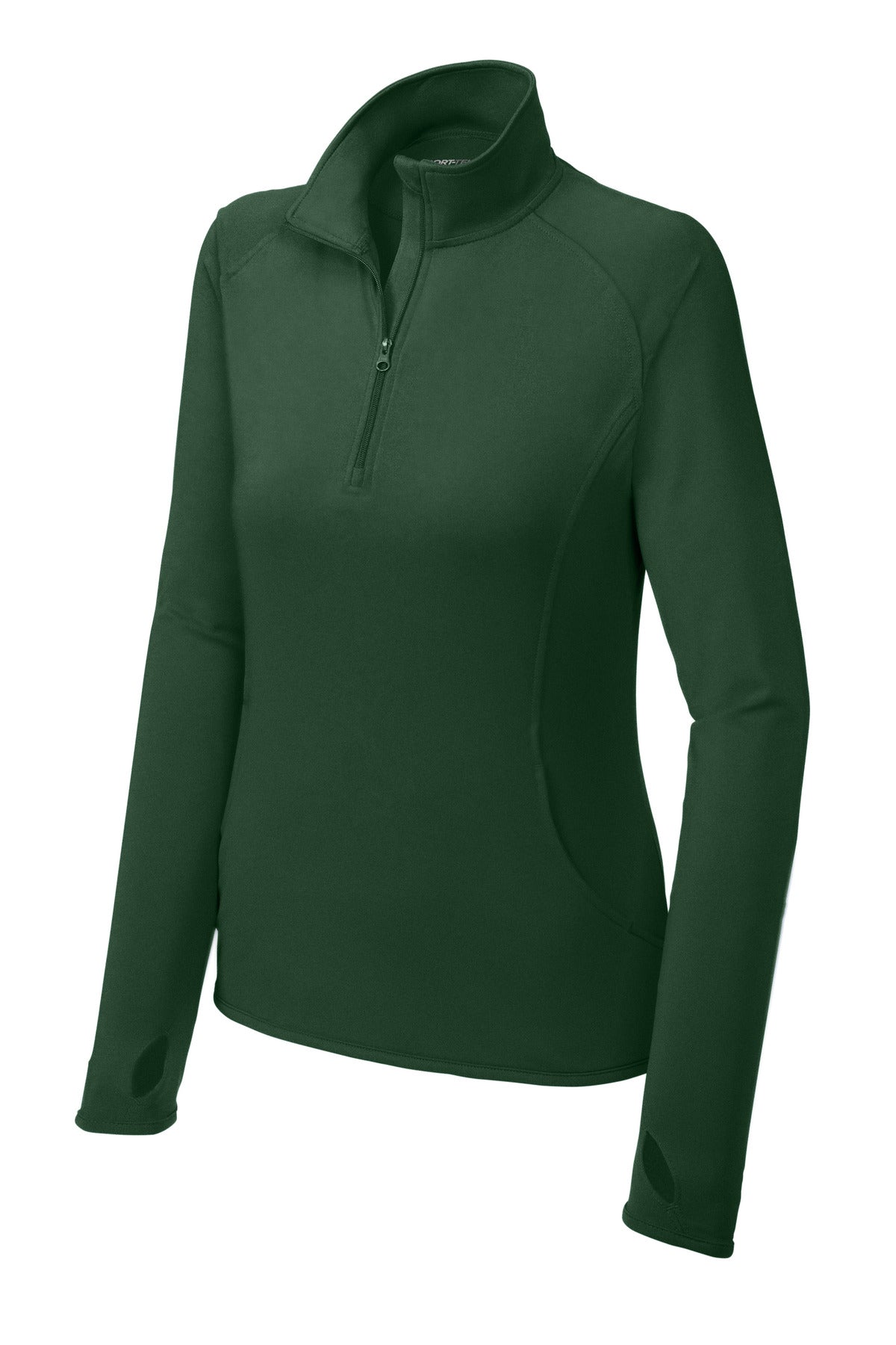 Sport-Tek Women's Sport-Wick Stretch 1/4-Zip Pullover - Forest Green