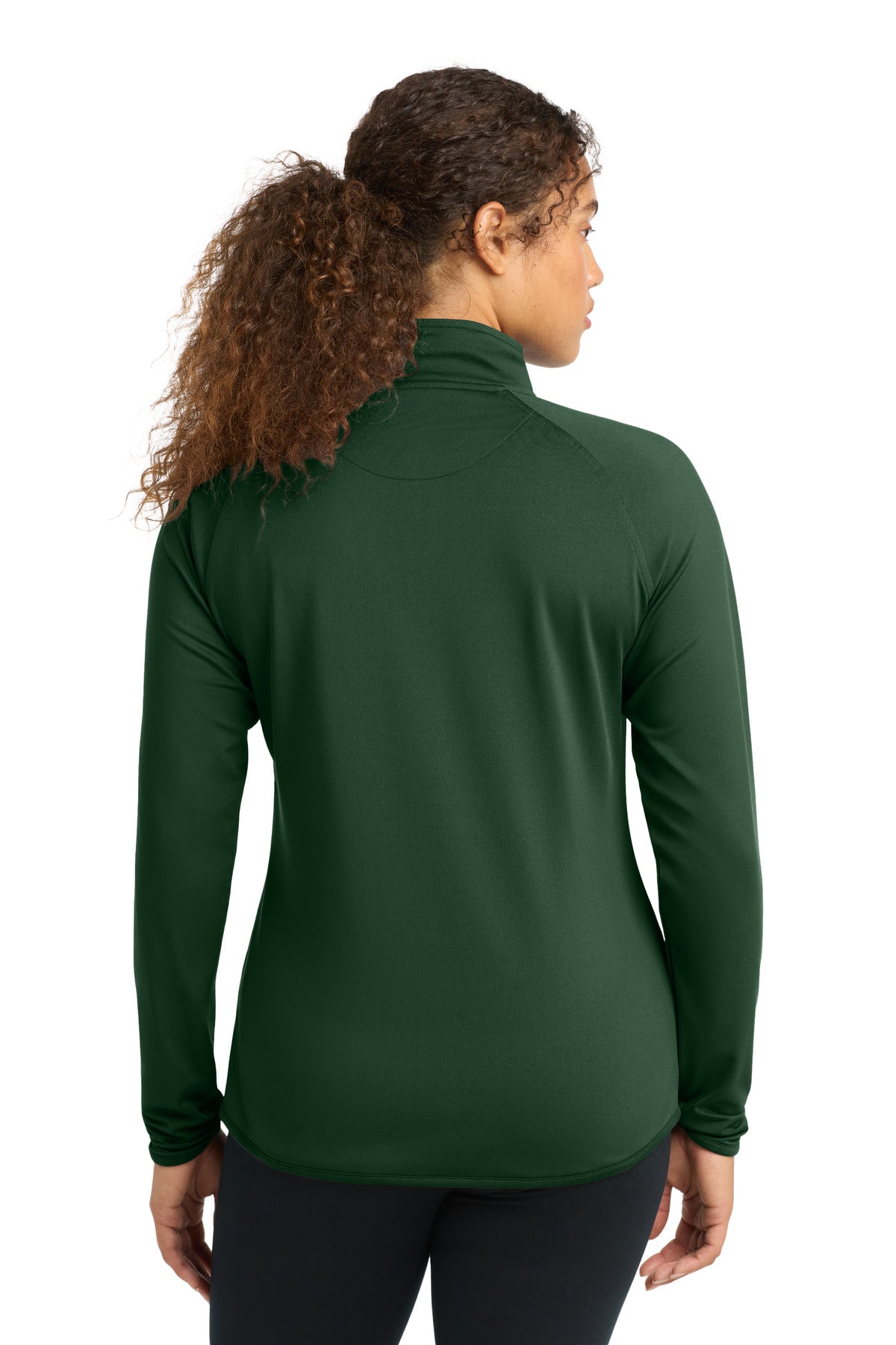 Sport-Tek Women's Sport-Wick Stretch 1/4-Zip Pullover - Forest Green