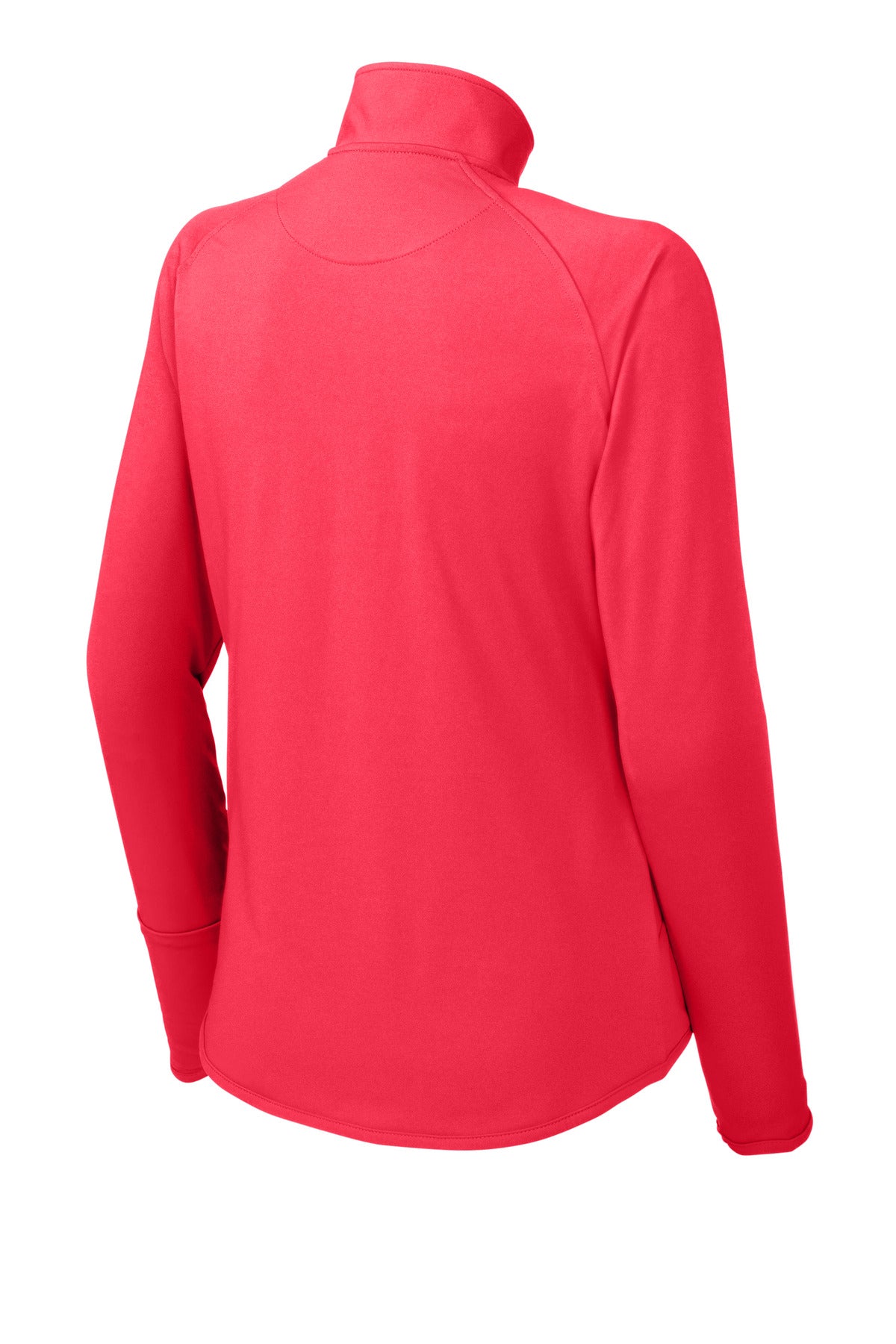 Sport-Tek Women's Sport-Wick Stretch 1/4-Zip Pullover - Hot Coral