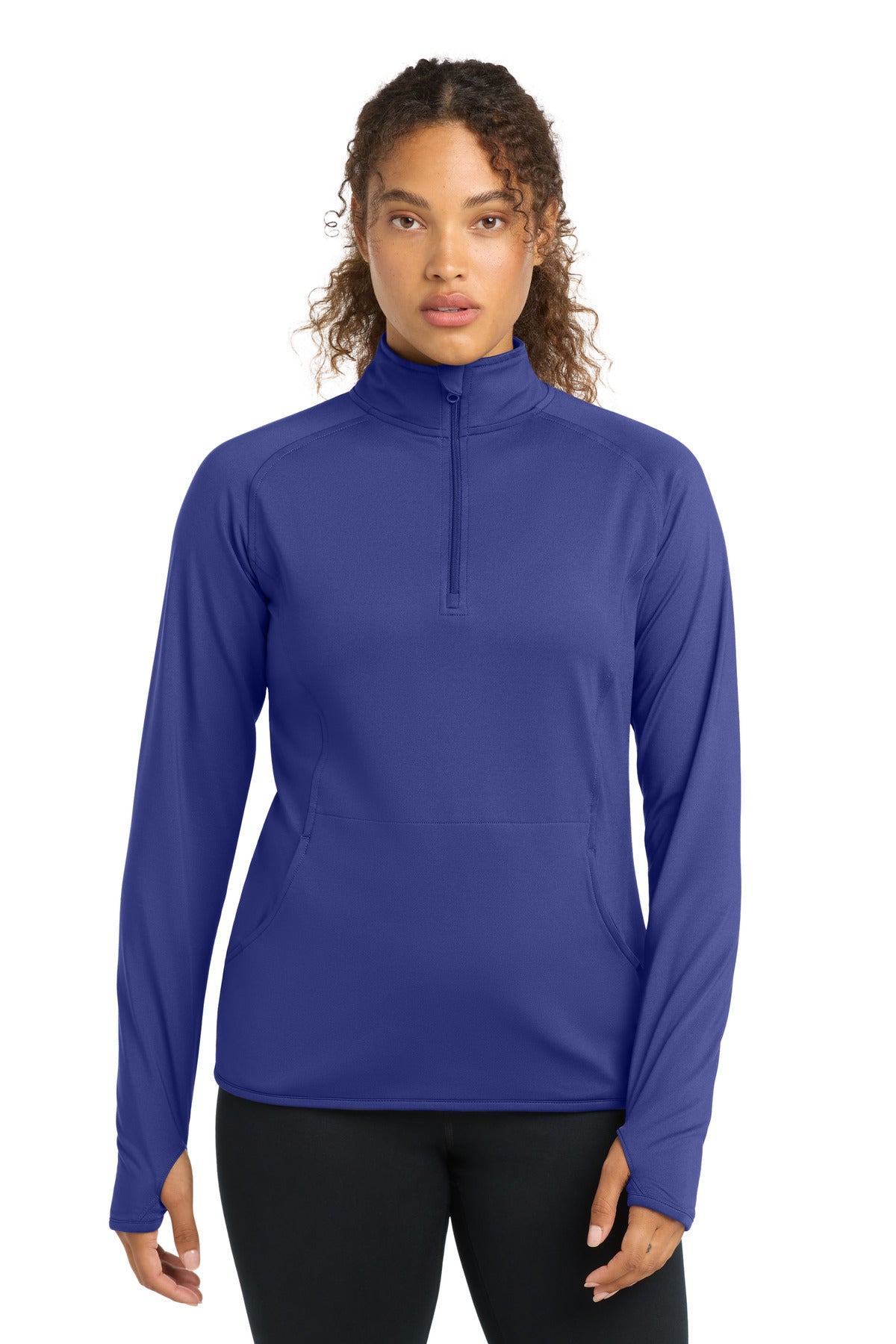 Sport-Tek Women's Sport-Wick Stretch 1/4-Zip Pullover - Iris Purple