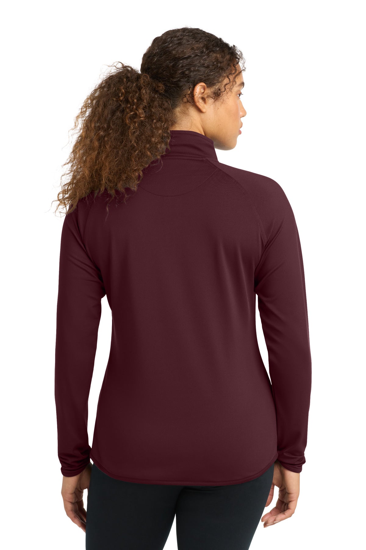 Sport-Tek Women's Sport-Wick Stretch 1/4-Zip Pullover - Maroon