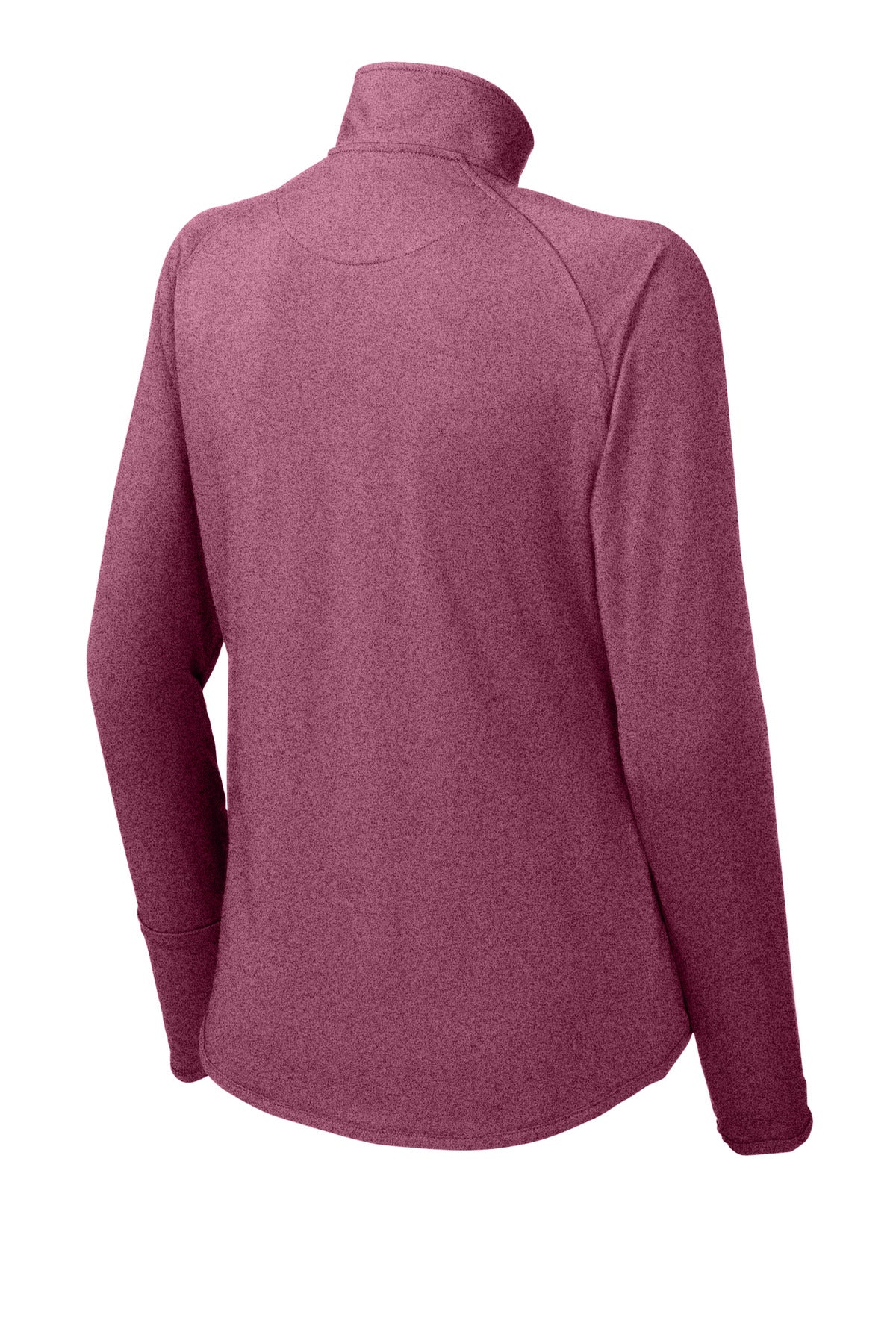 Sport-Tek Women's Sport-Wick Stretch 1/4-Zip Pullover - Pink Rush Heather