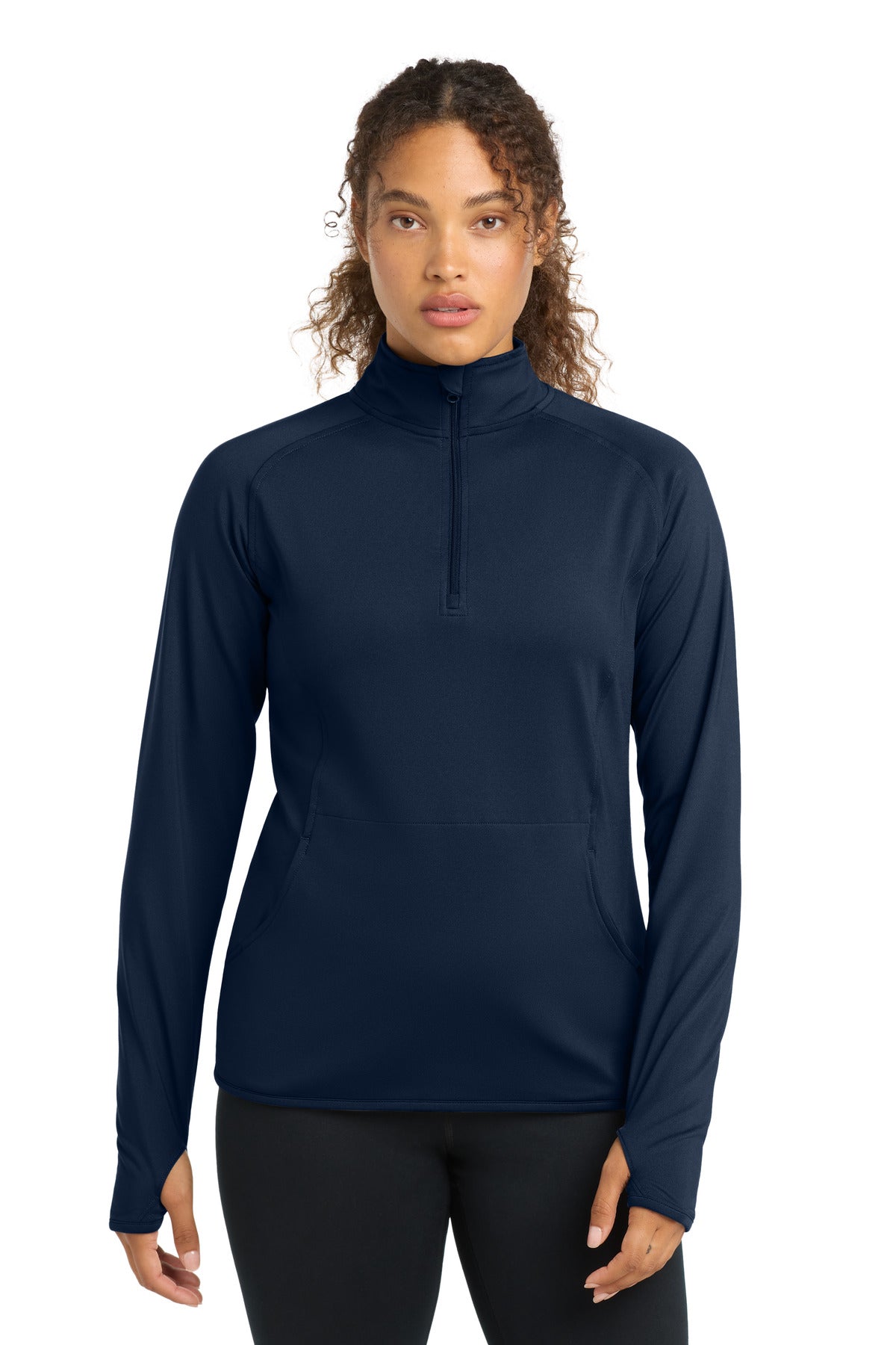 Sport-Tek Women's Sport-Wick Stretch 1/4-Zip Pullover - True Navy