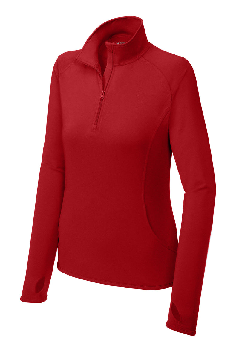 Sport-Tek Women's Sport-Wick Stretch 1/4-Zip Pullover - True Red