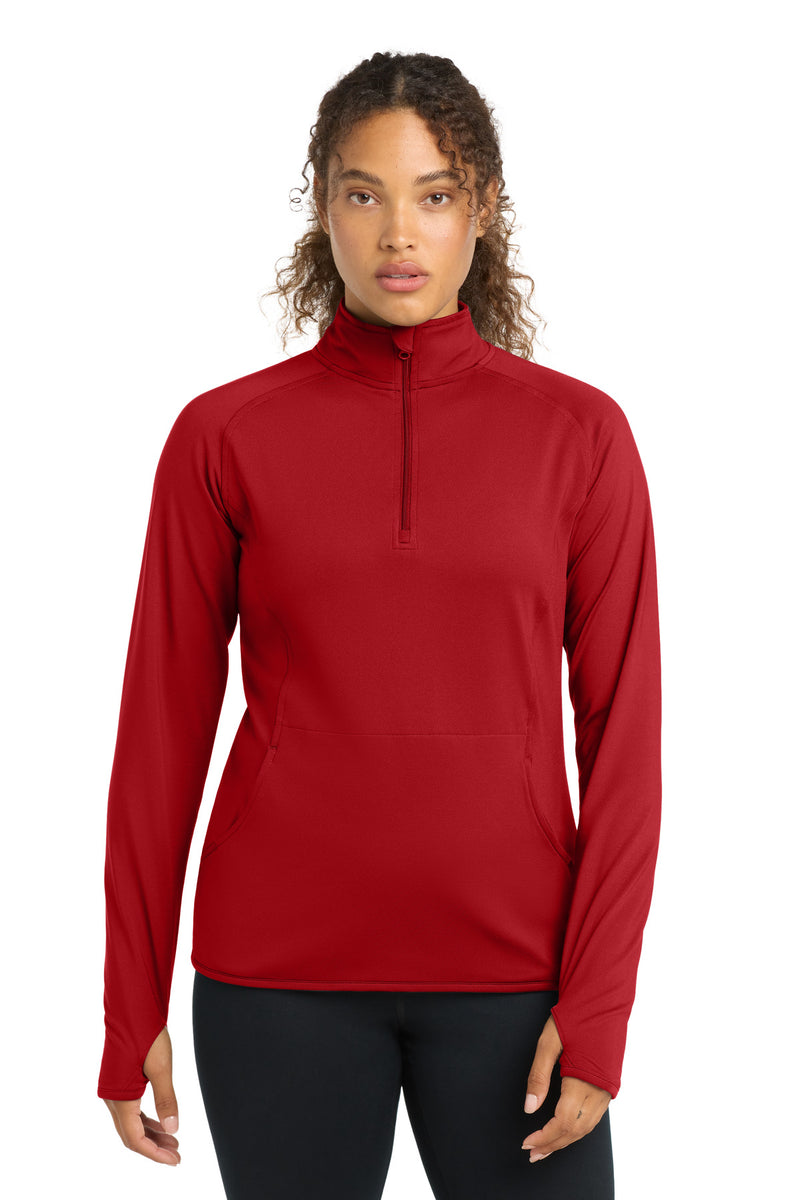 Sport-Tek Women's Sport-Wick Stretch 1/4-Zip Pullover - True Red
