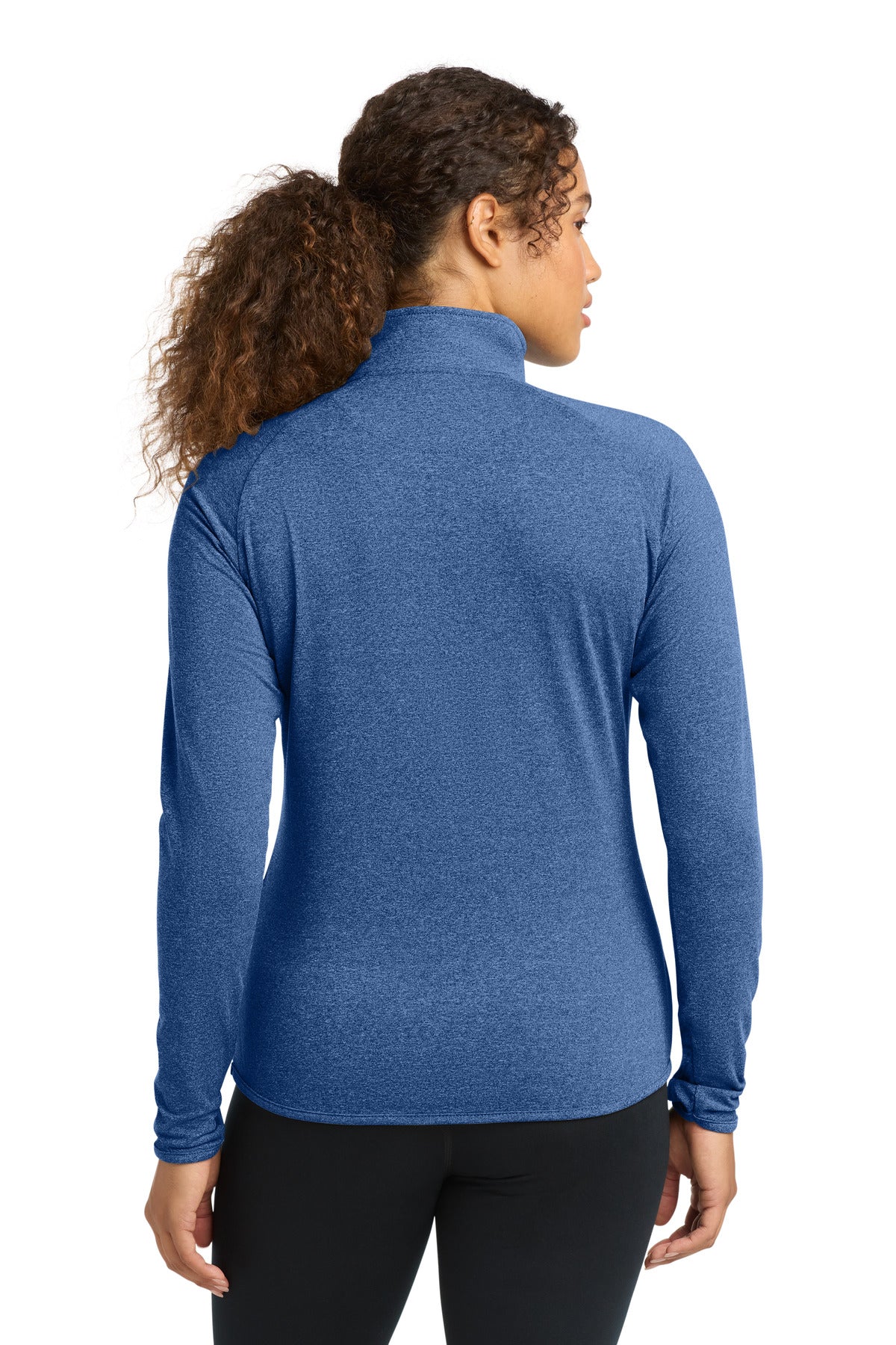 Sport-Tek Women's Sport-Wick Stretch 1/4-Zip Pullover - True Royal Heather