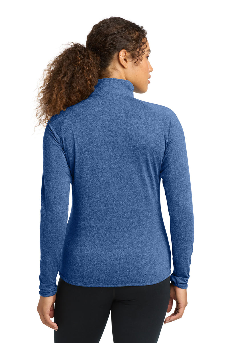 Sport-Tek Women's Sport-Wick Stretch 1/4-Zip Pullover - True Royal Heather