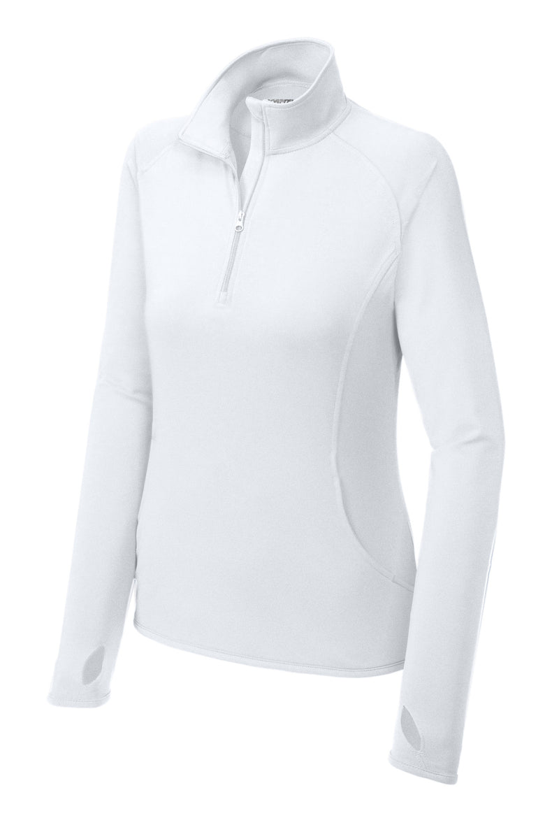 Sport-Tek Women's Sport-Wick Stretch 1/4-Zip Pullover - White
