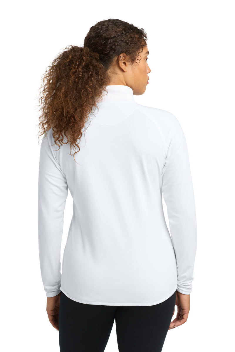 Sport-Tek Women's Sport-Wick Stretch 1/4-Zip Pullover - White