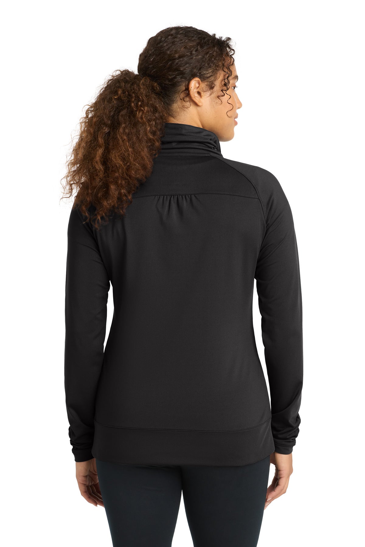 Sport-Tek Women's Sport-Wick Stretch Full-Zip Jacket - Black