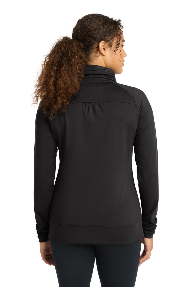 Sport-Tek Women's Sport-Wick Stretch Full-Zip Jacket - Black