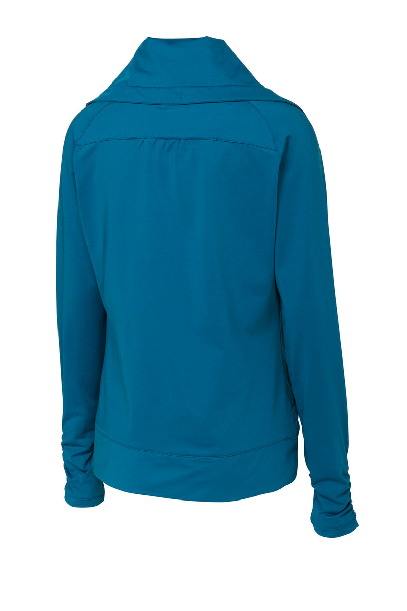 Sport-Tek Women's Sport-Wick Stretch Full-Zip Jacket - Peacock Blue
