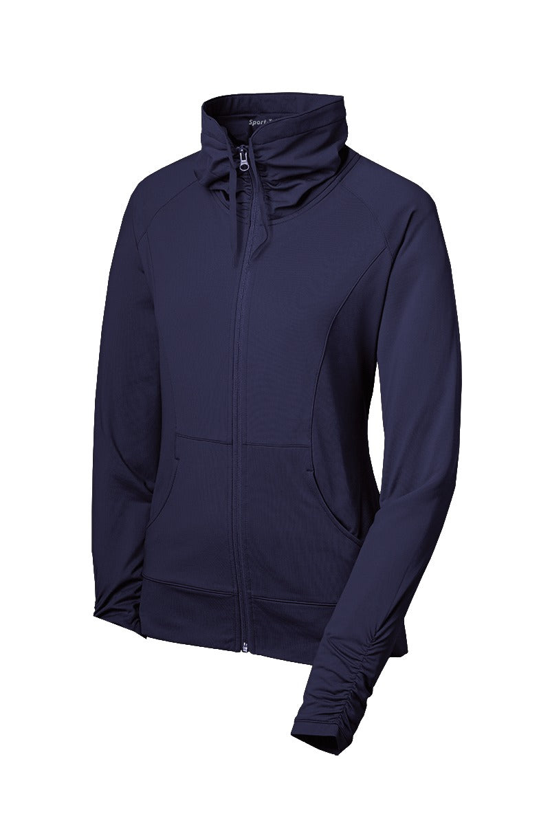 Sport-Tek Women's Sport-Wick Stretch Full-Zip Jacket - True Navy