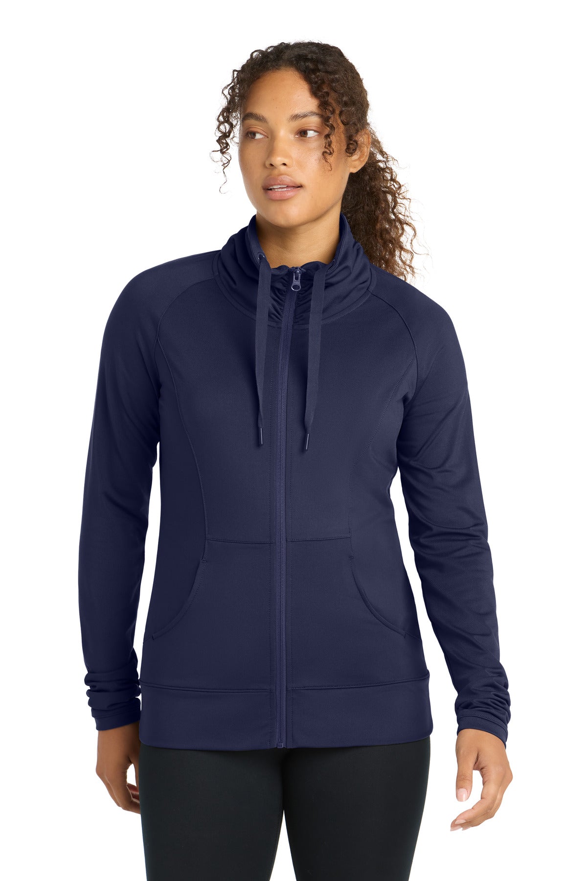 Sport-Tek Women's Sport-Wick Stretch Full-Zip Jacket - True Navy